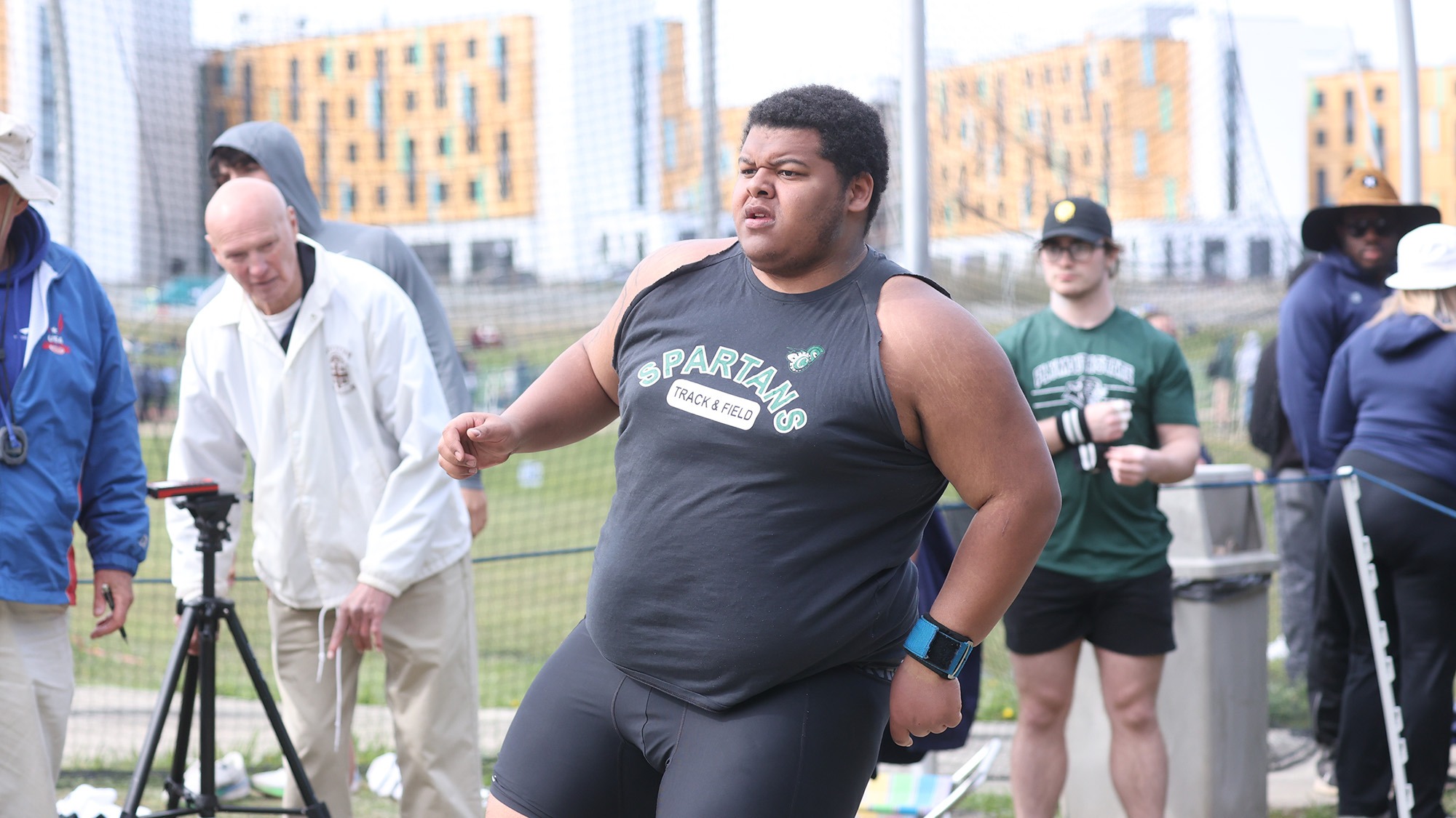 Sidiki Sylla looking on after his toss