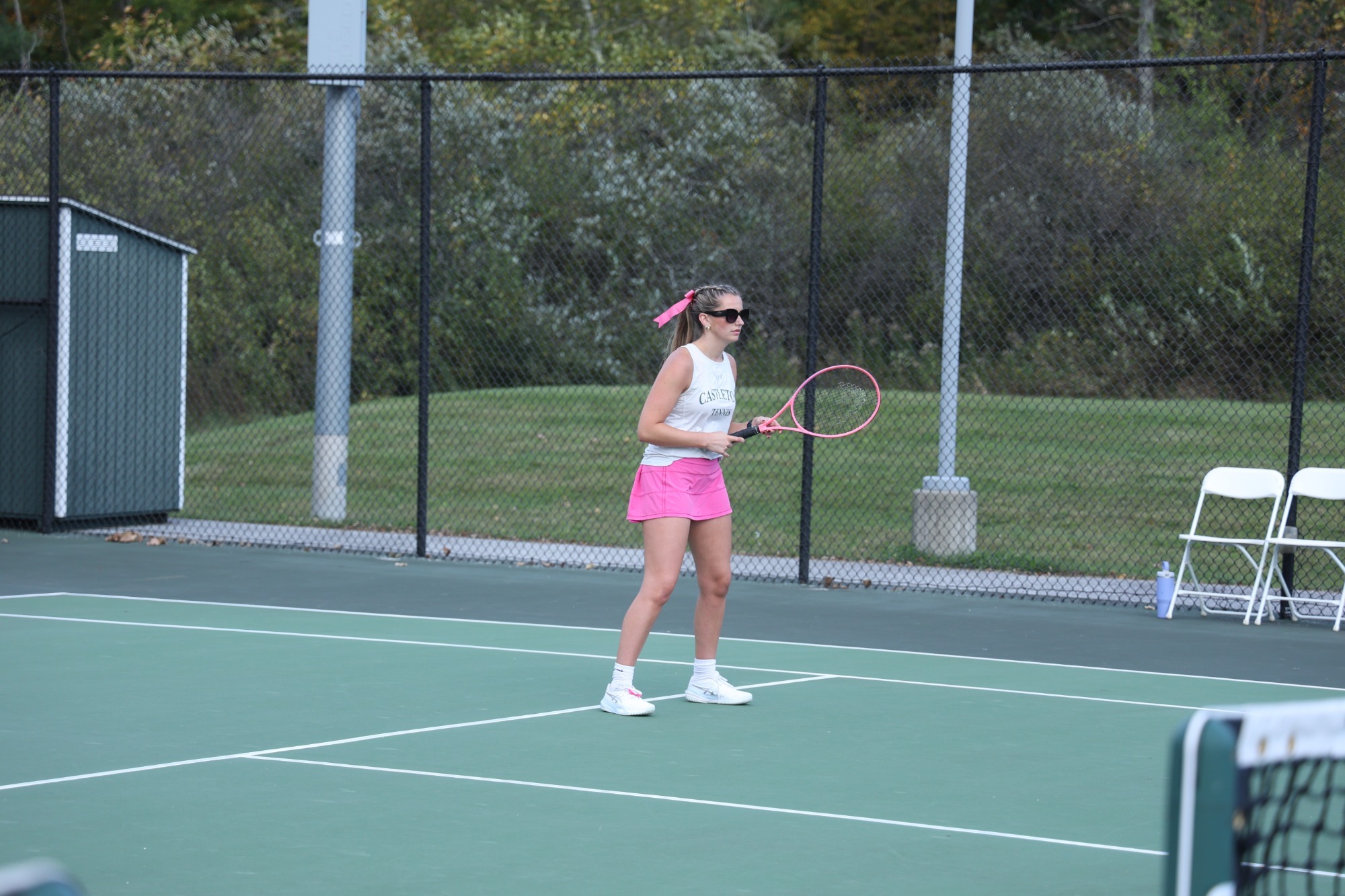 Emma Johnson waiting for return serve