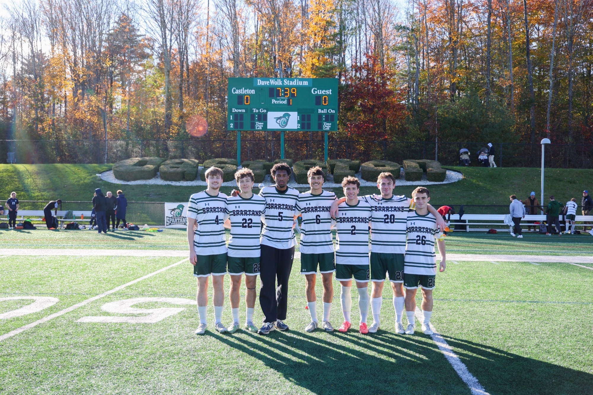 Men's Soccer Seniors before their game