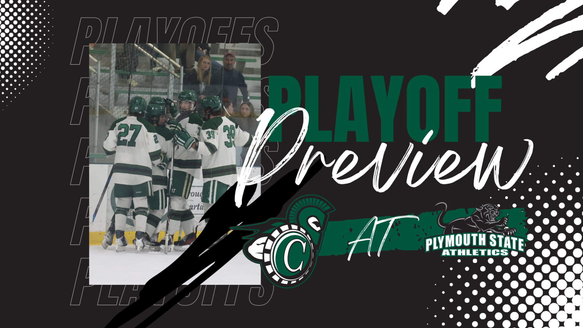 Men's Hockey at Plymouth State Preview Graphic