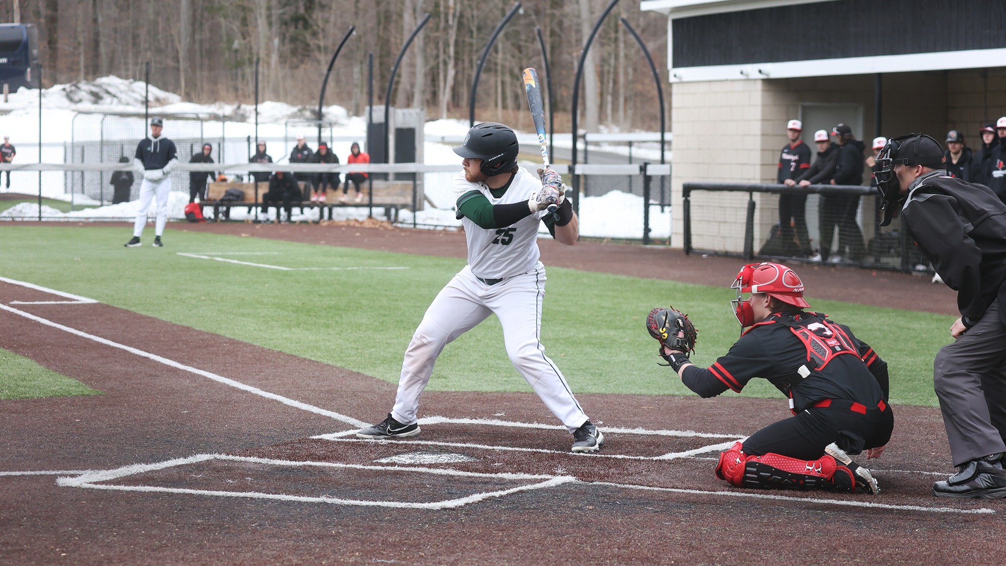Trey LaVigne in the batters box waiting for the pitch