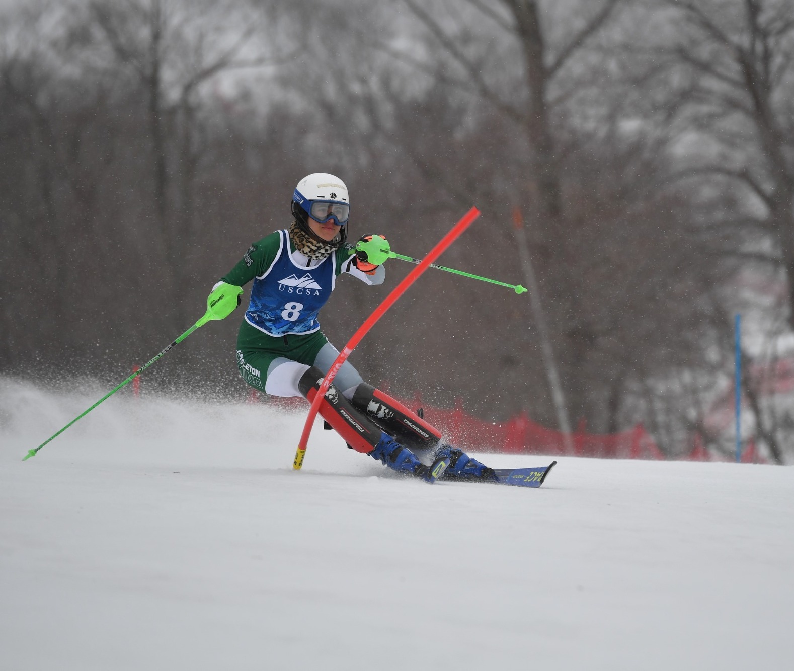 Andrea Rodriguez skiing at Nationals