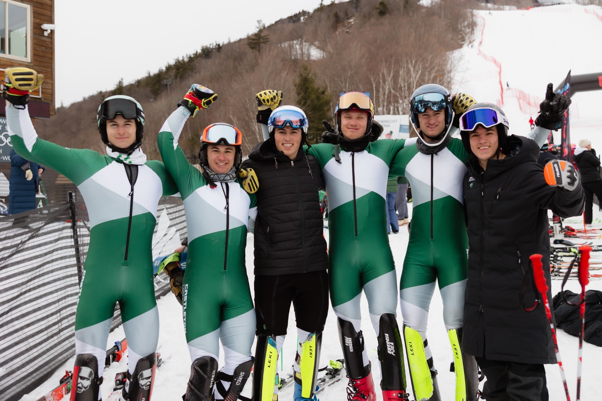 Men's ski team after placing third at Nationals 