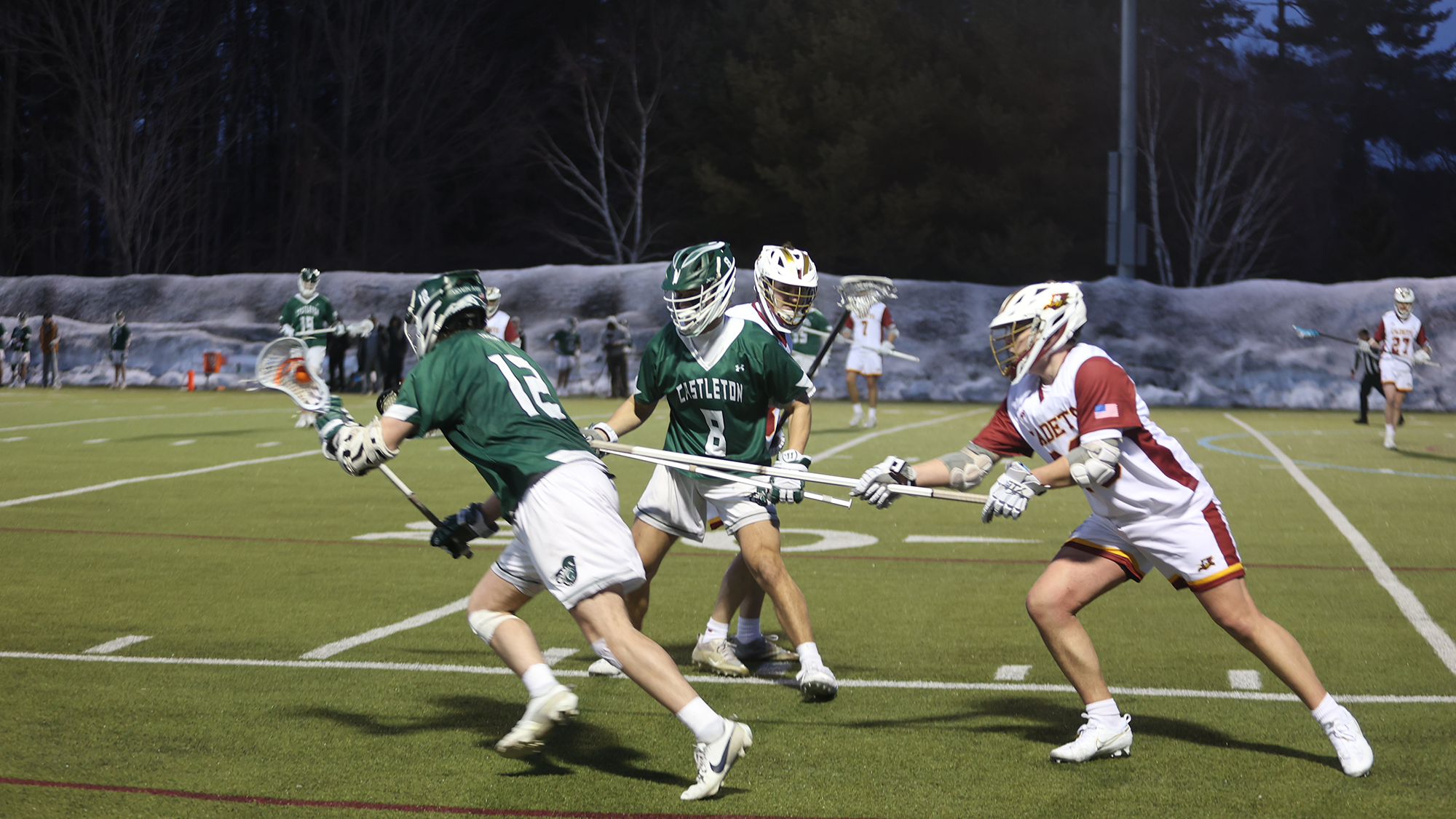 Liam Evarts and Mitch Chaves against Norwich