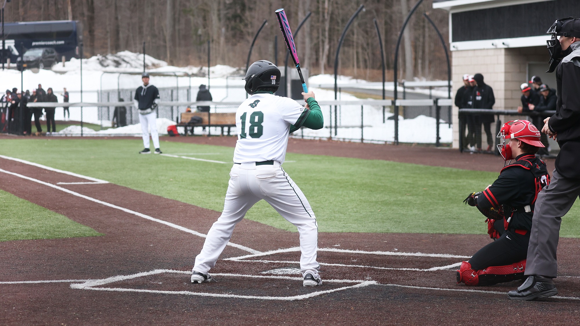 Jack Humbach ready for a pitch in the batters box
