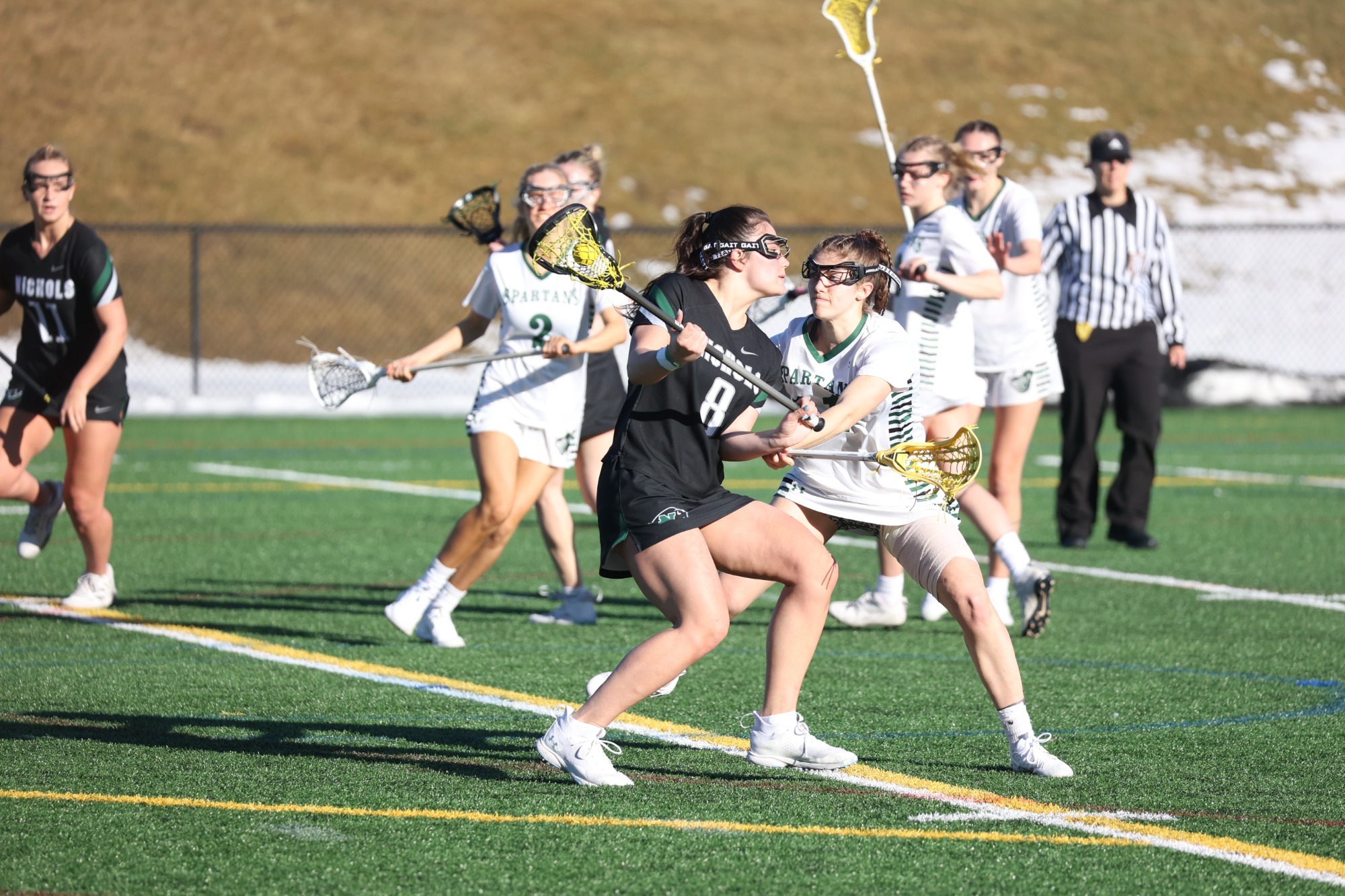 Megan Culp defends against Sage