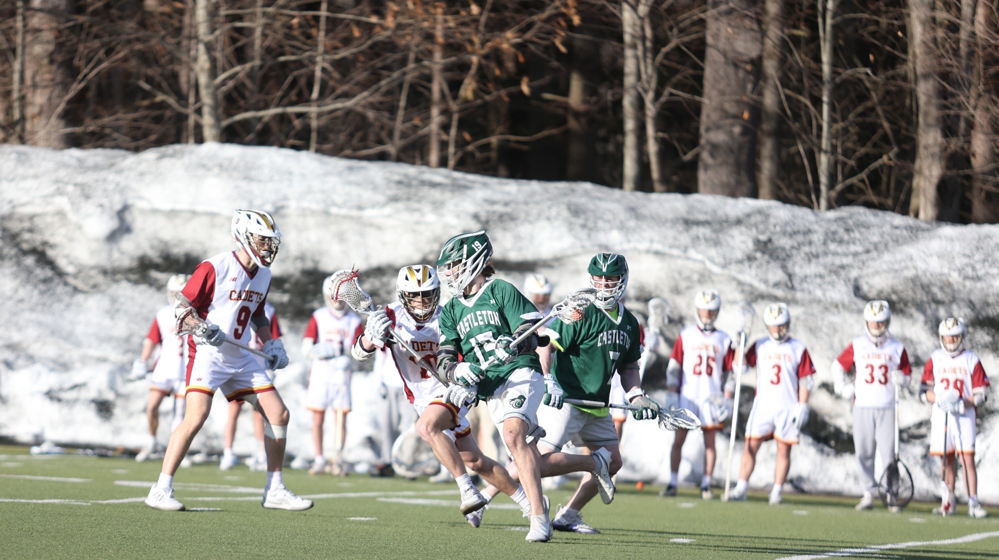 Cole Bowditch with ball against Norwich defenders