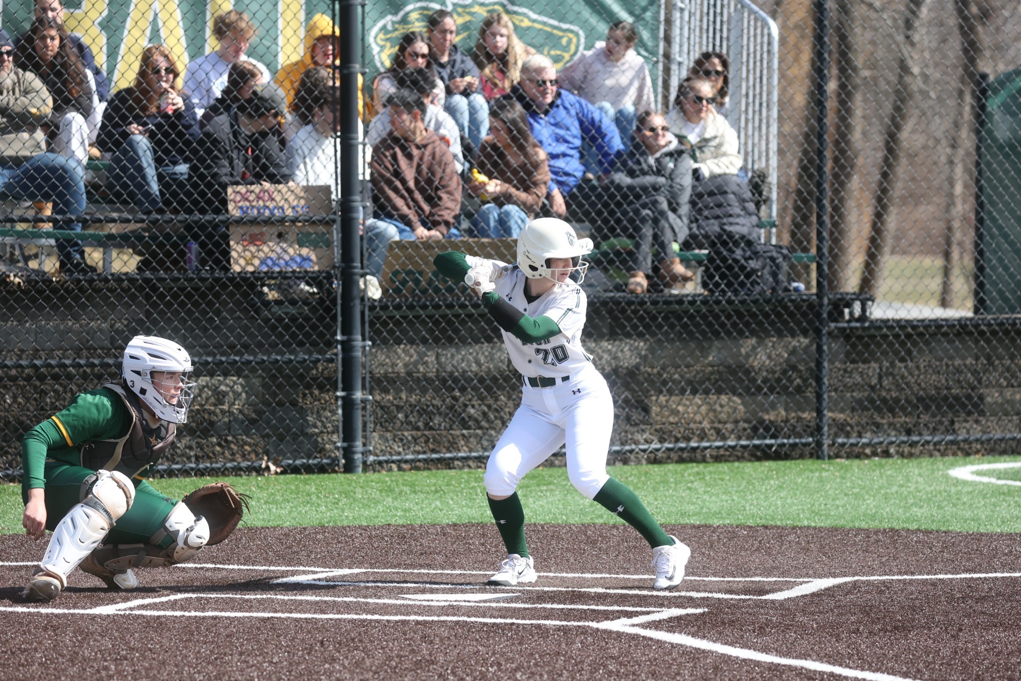 Alex Brouillette at bat against Skidmore