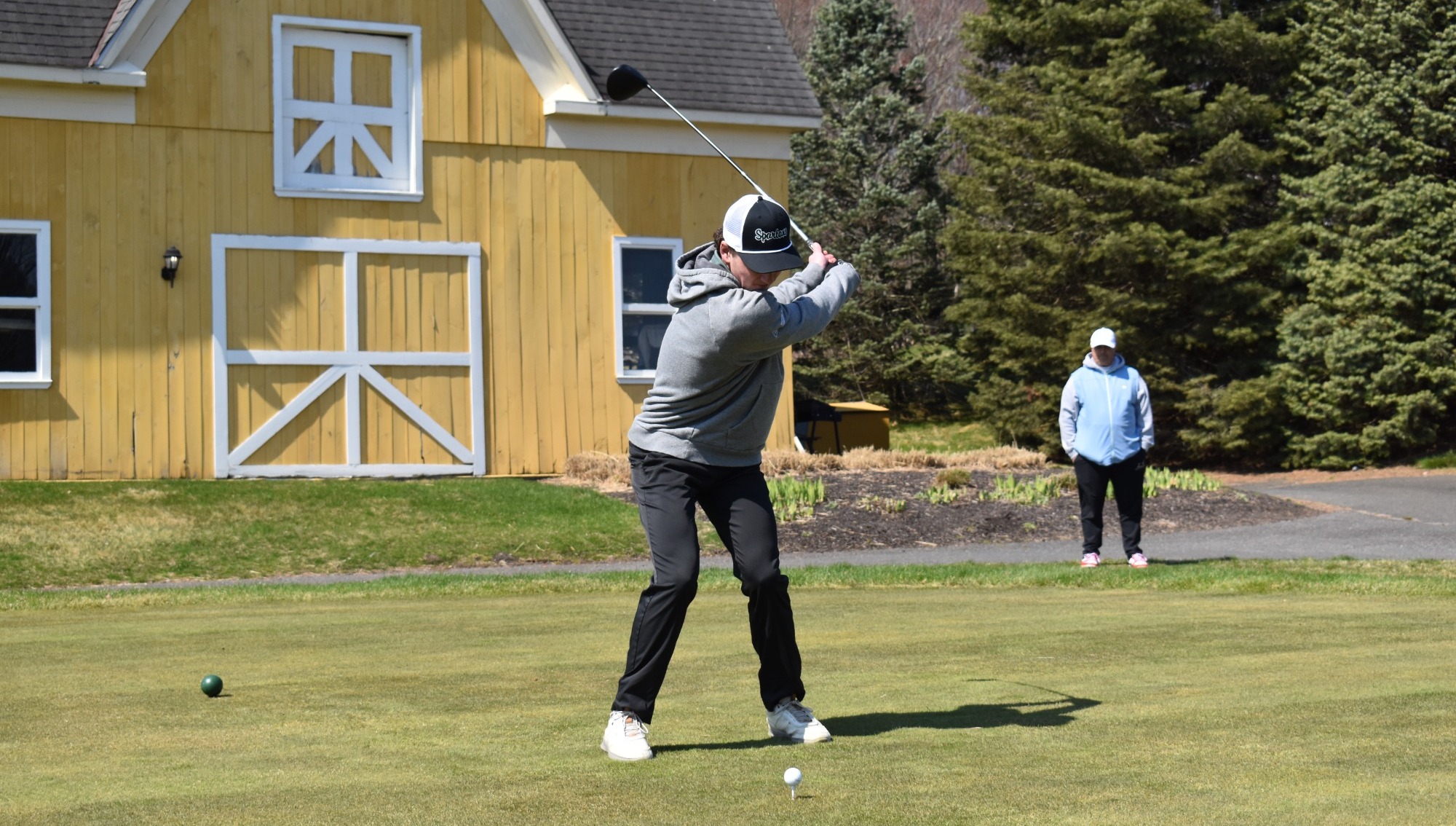 Cam Reid tee-off at Elms