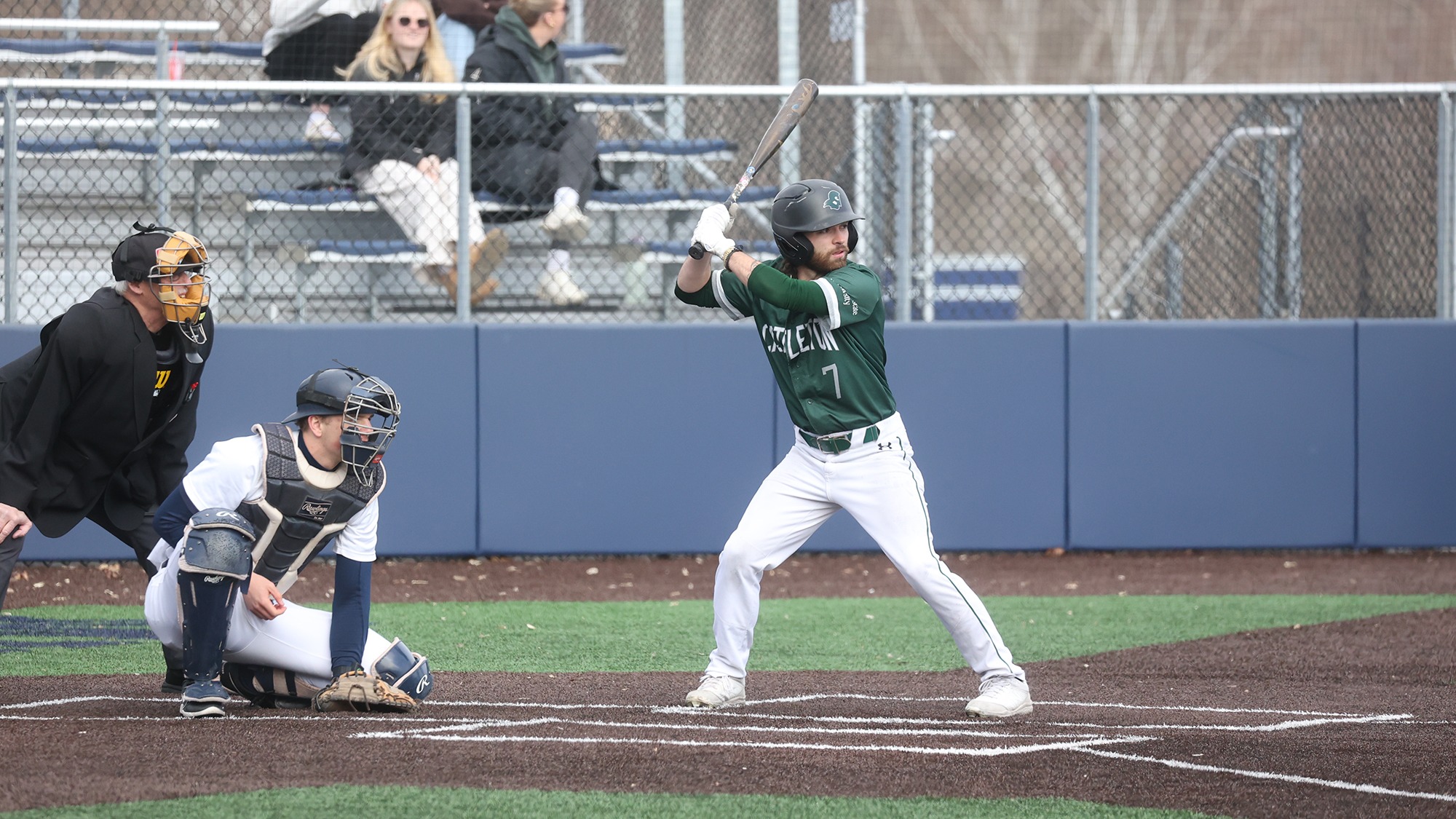 Joe Castellano waiting for a pitch in the batters box