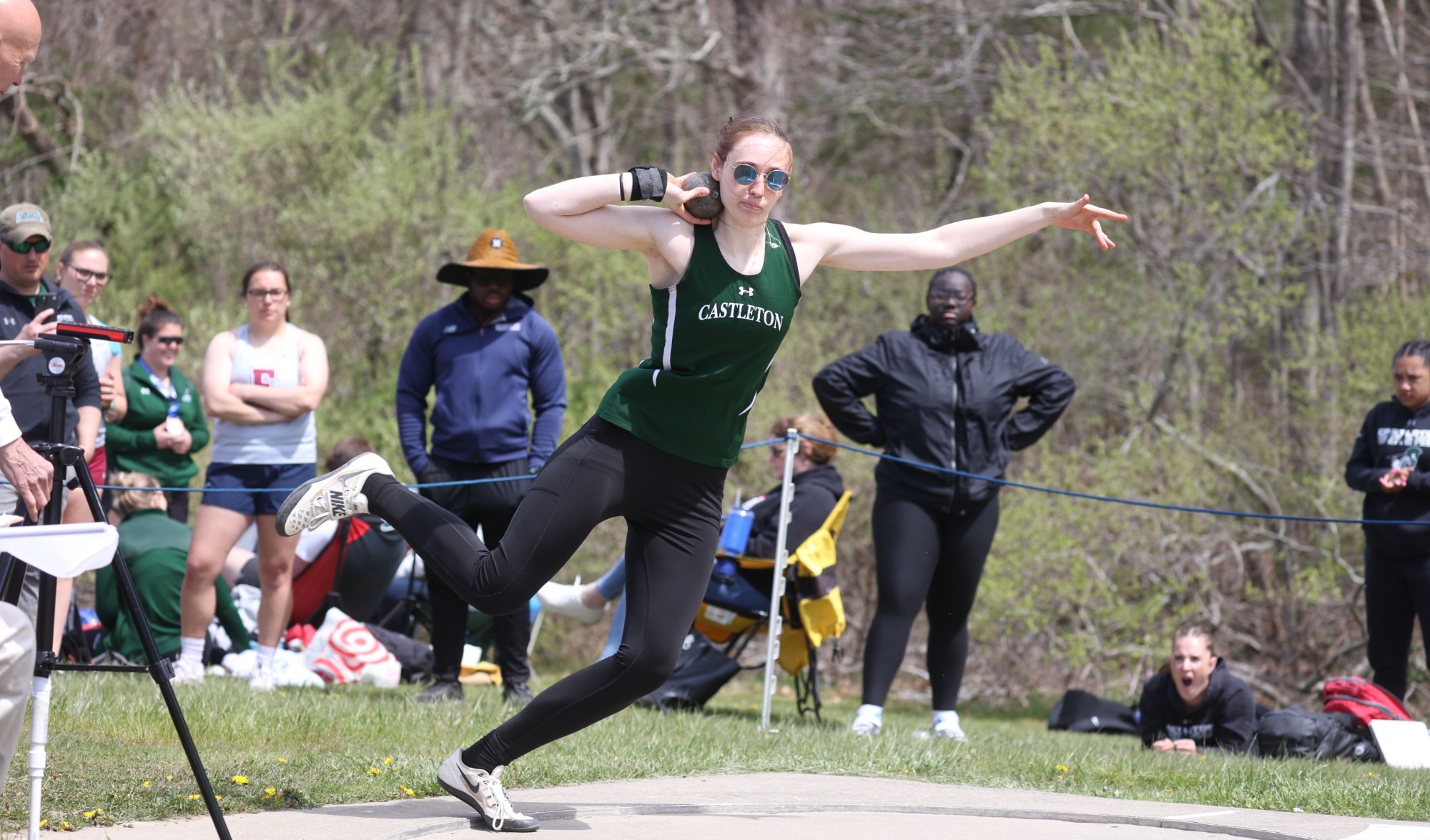 Lanfear throwing shot put