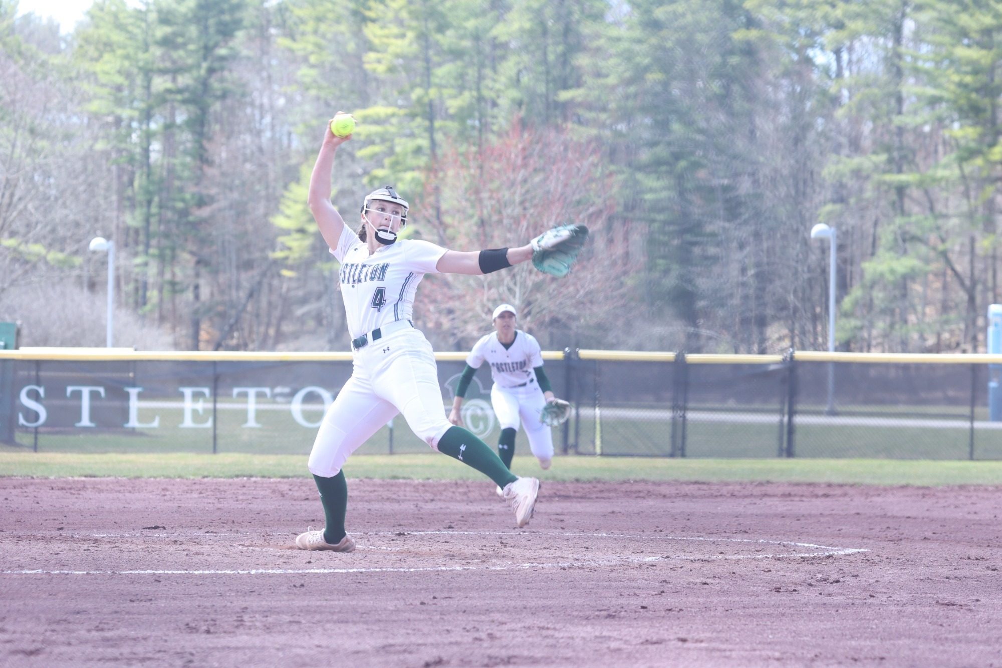 Madison Gould pitching to an Eastern Connecticut batter
