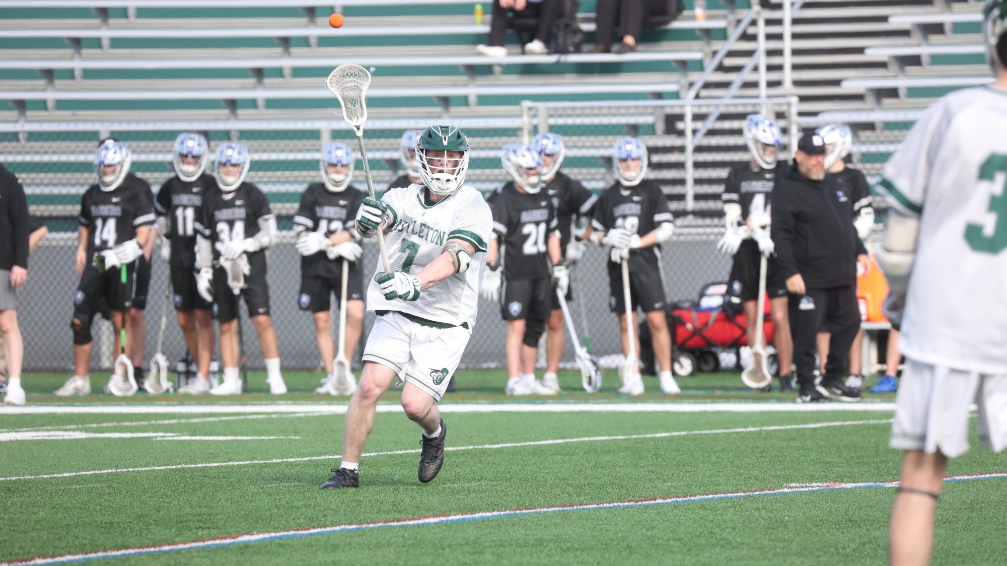 Carter Frankenhoff cradles the ball