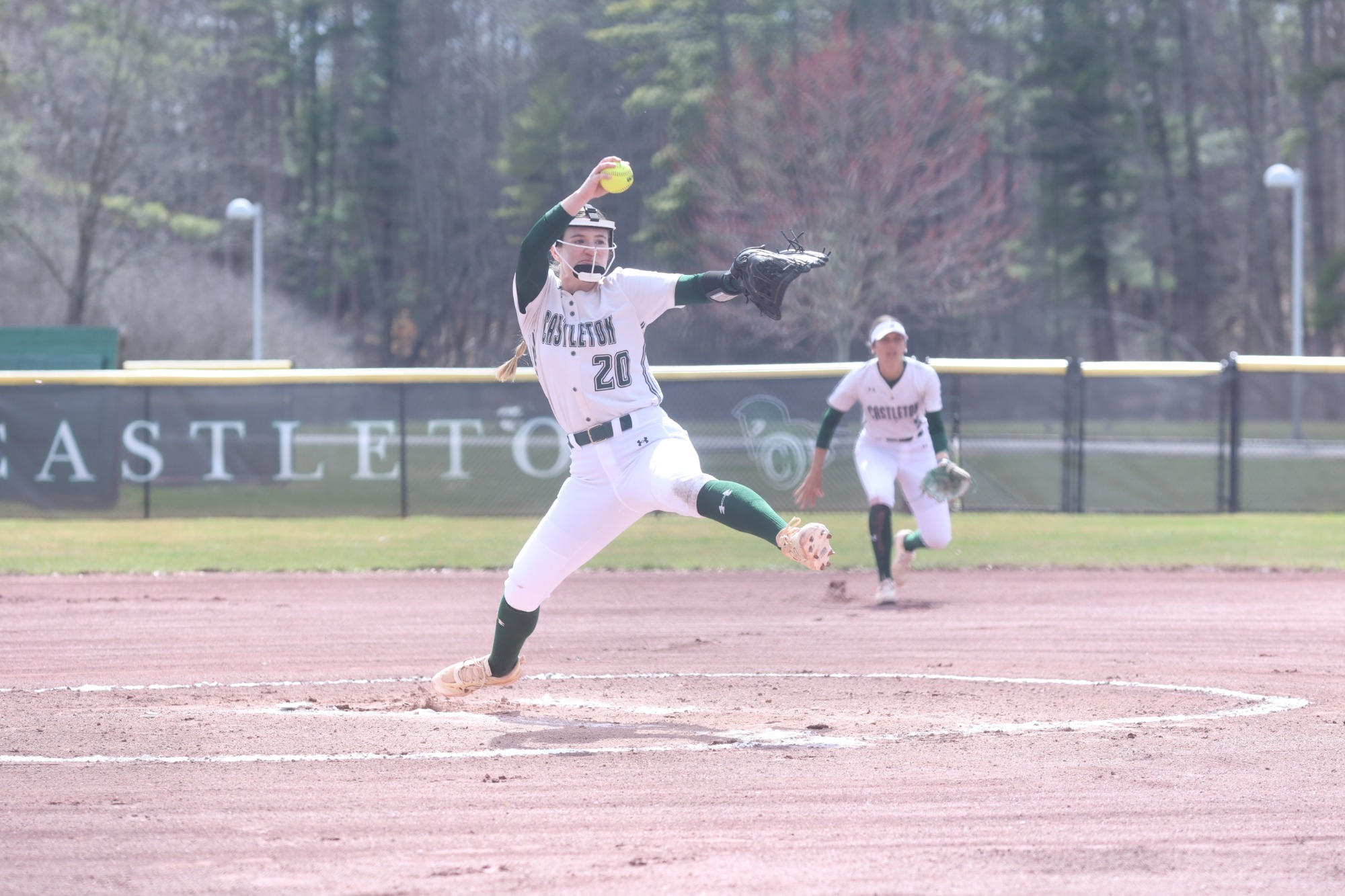 Alex Brouillette pitching against East Conn