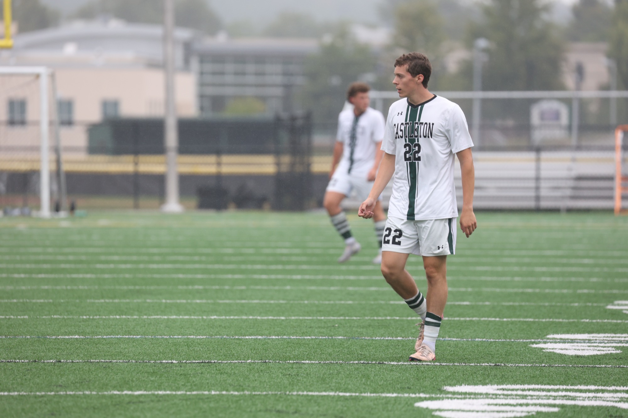 Sam Barr on the field for the Spartans