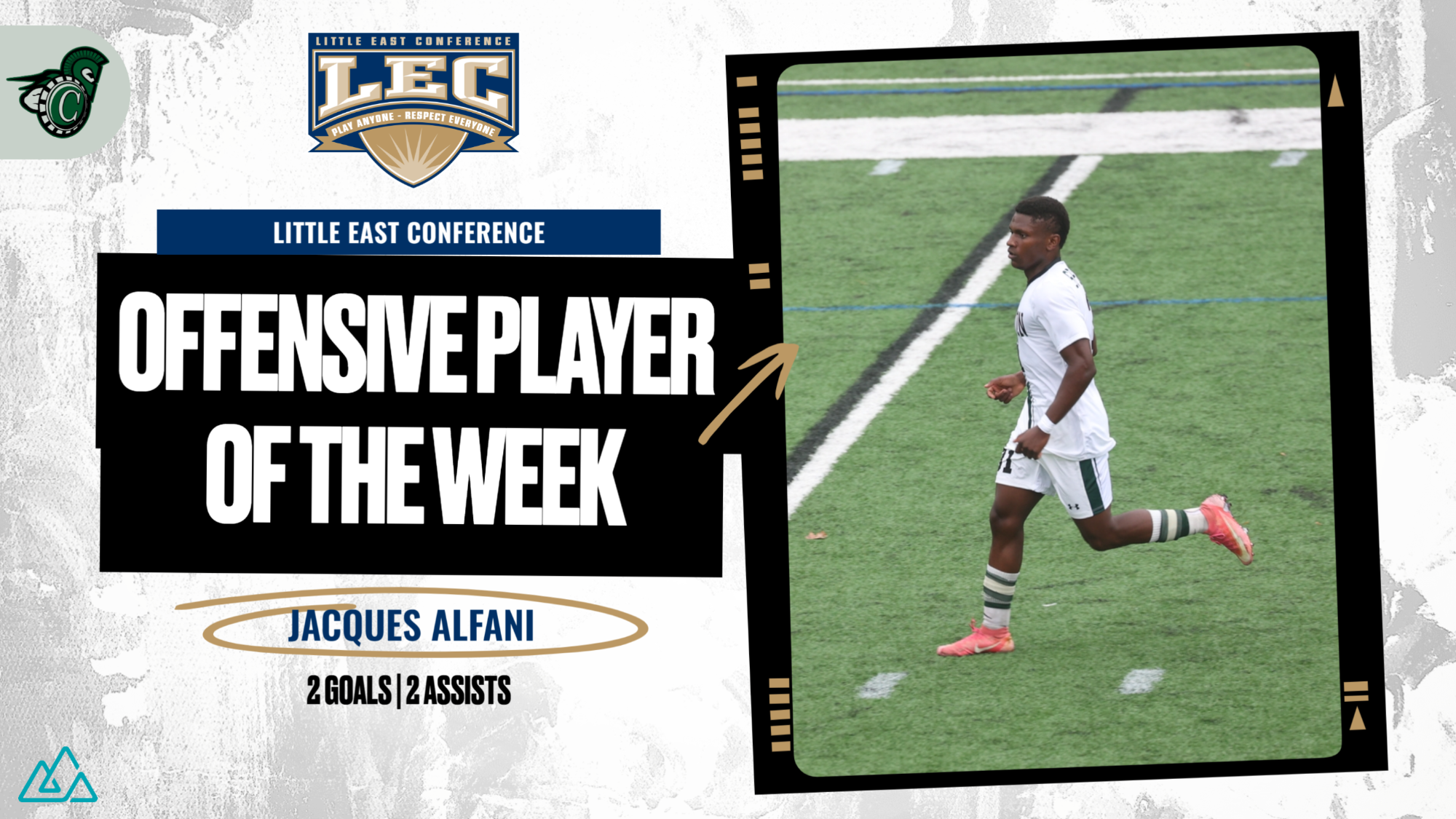 Alfani LEC Offensive Player of the Week Award Graphic
