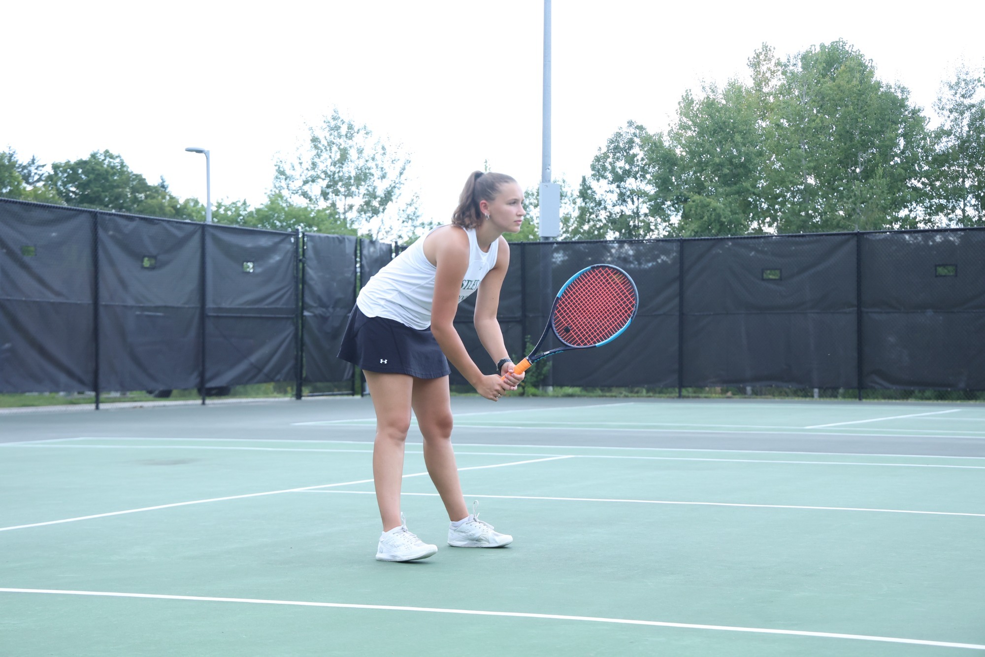 Brooke Hecker waiting for serve