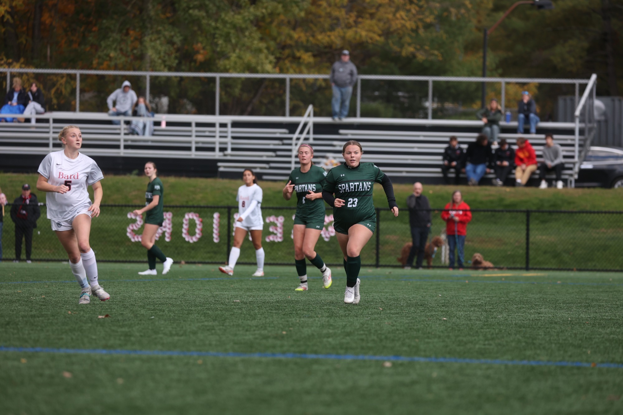 Ella Drake running down the ball