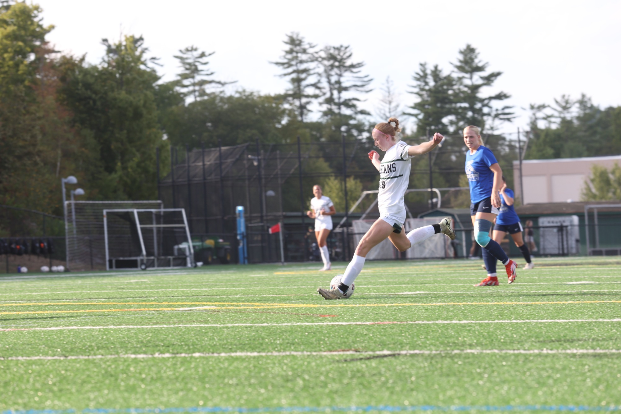Paige Cargill kicking the ball