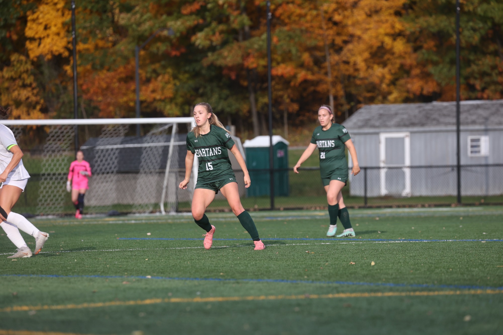 Maya Coviello defending away player