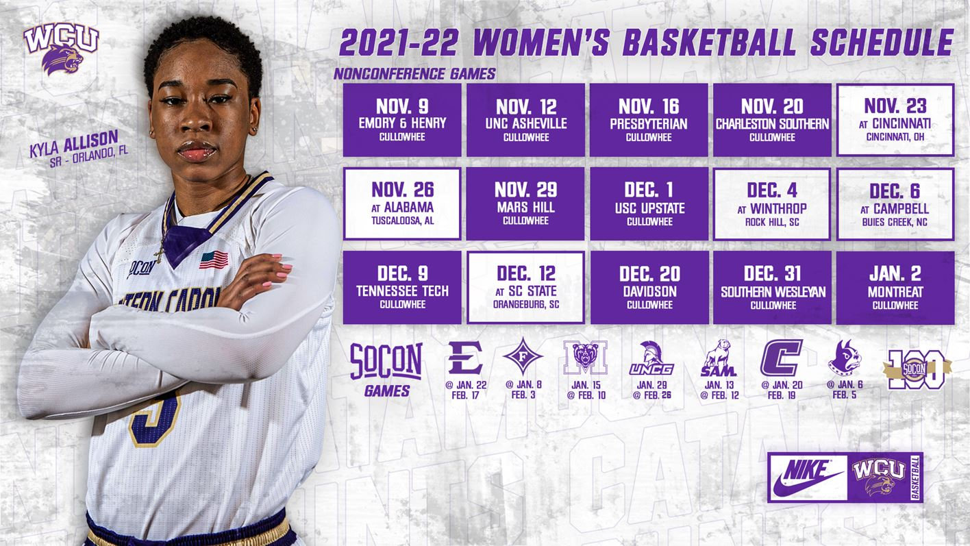 Women's Basketball Announces 202122 Schedule Western Carolina University