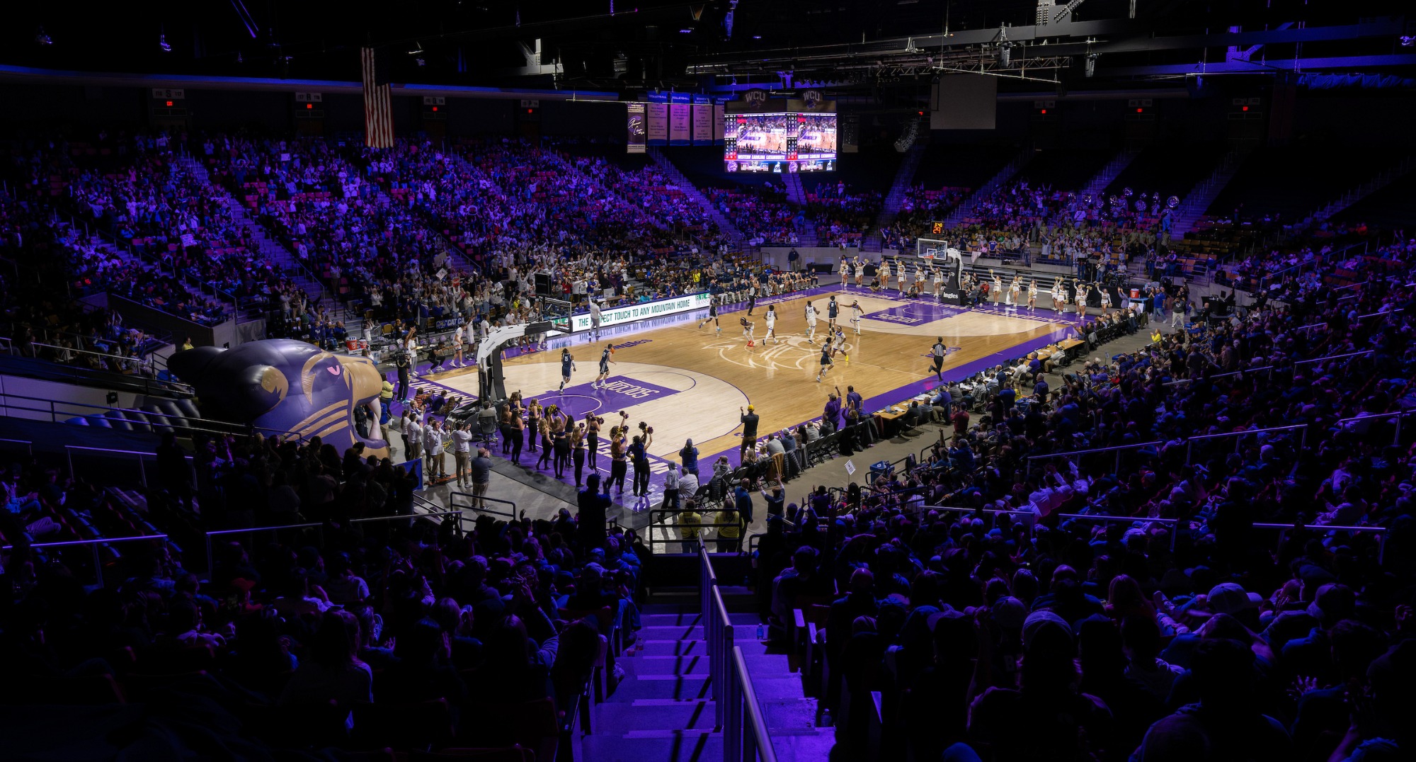 The third-largest crowd in Ramsey Center history - 5,018, the largest since 2010 - packed inside Ingles Court at the Ramsey Center for Tuesday's SoCon battle of unbeatens between Western Carolina and Samford.