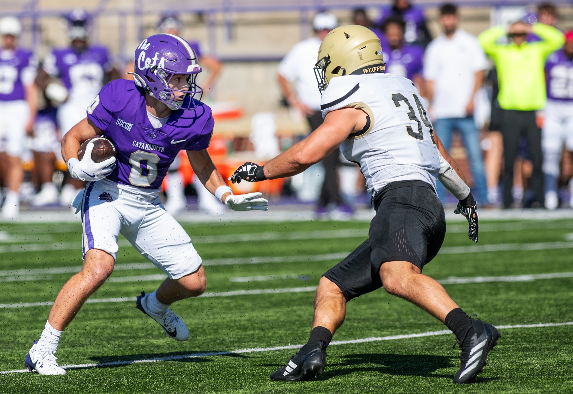AJ Colombo caught a team-best seven passes in posting 32 receiving yards, adding a two-point conversion rush in WCU's victory over Wofford.