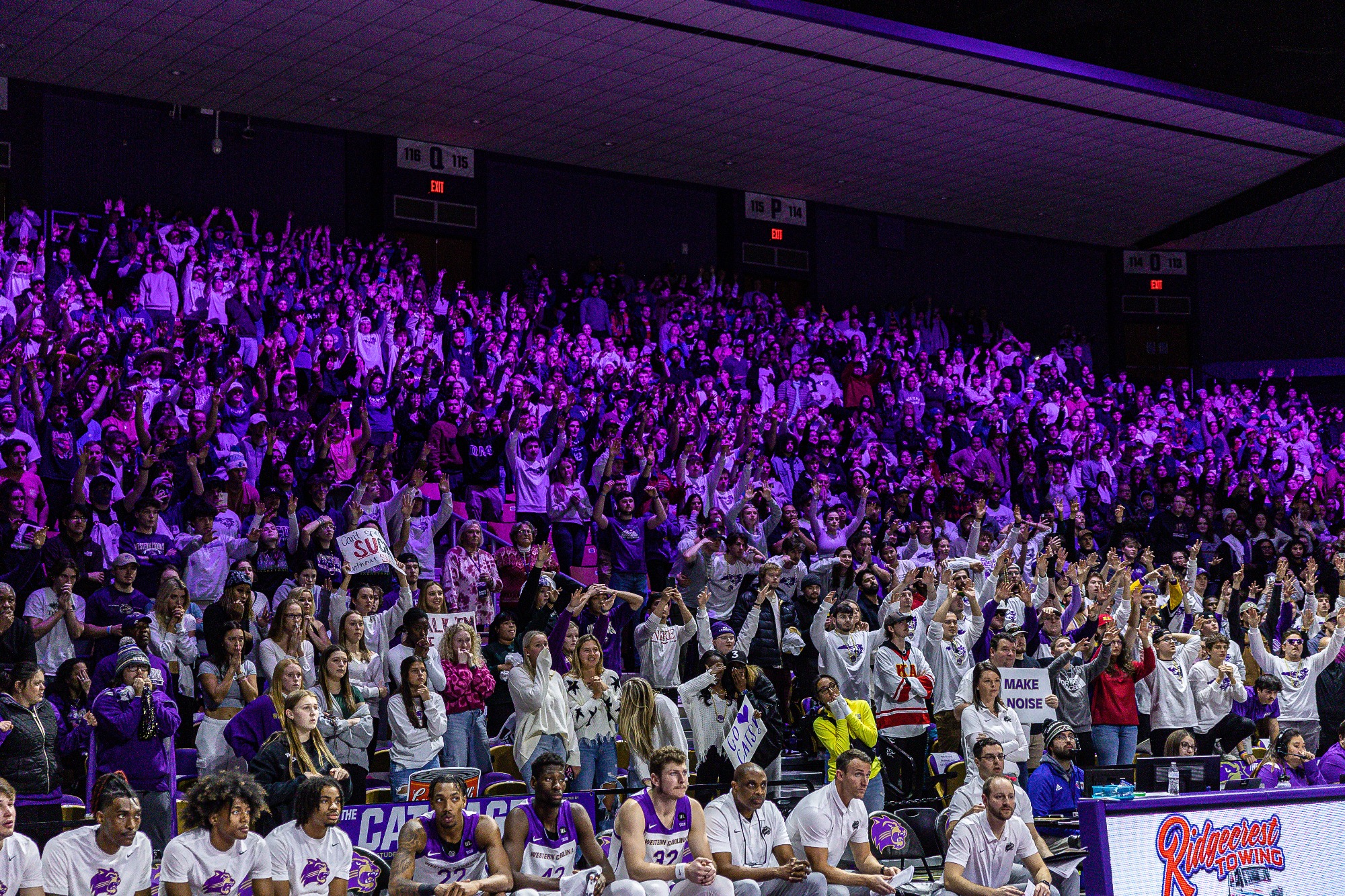 Ramsey Center crowds continued through the winter as on Jan. 16, a crowd of 5,018 – the third largest in school facility history – saw the men’s basketball showdown between WCU and Samford on the CBS Sports Network.
