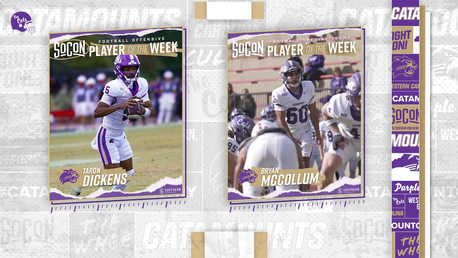 2025 - Taron Dickens and Bryan McCollum - SoCon POTW - FRONT