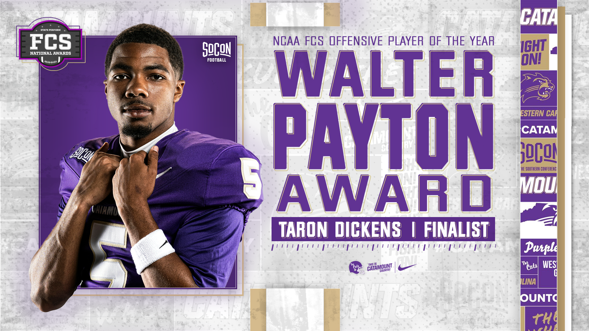 2025 - Taron Dickens - Walter Payton Award Finalist - FRONT