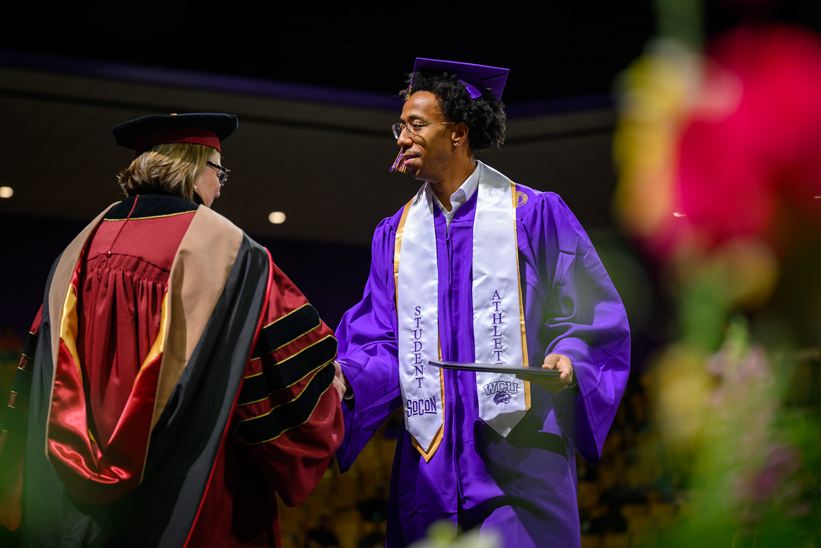 Current Catamount men's basketball forward Chase McKey (BSBA; Business Administration & Law) took part in WCU's 2025 Fall Commencement ceremonies.