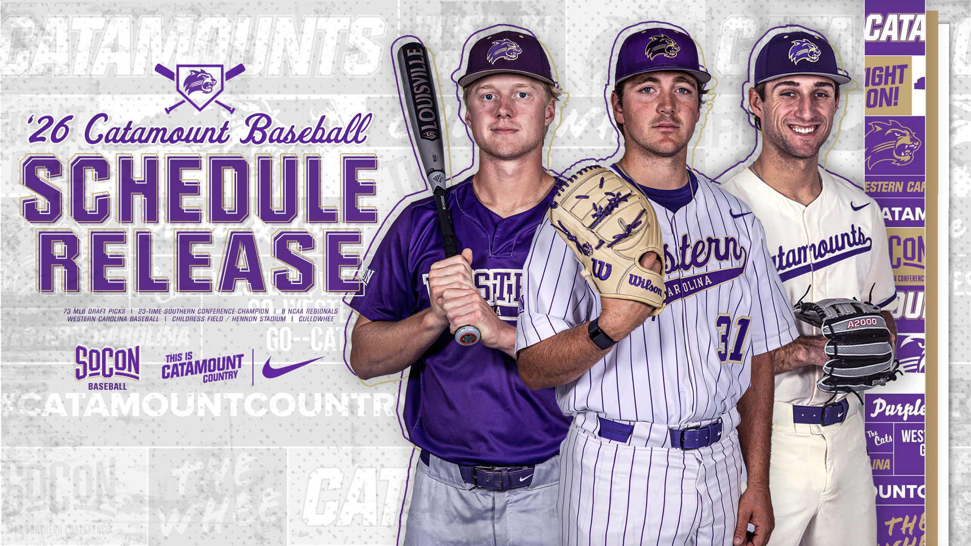 2026 - Catamount Baseball Schedule Release - FRONT