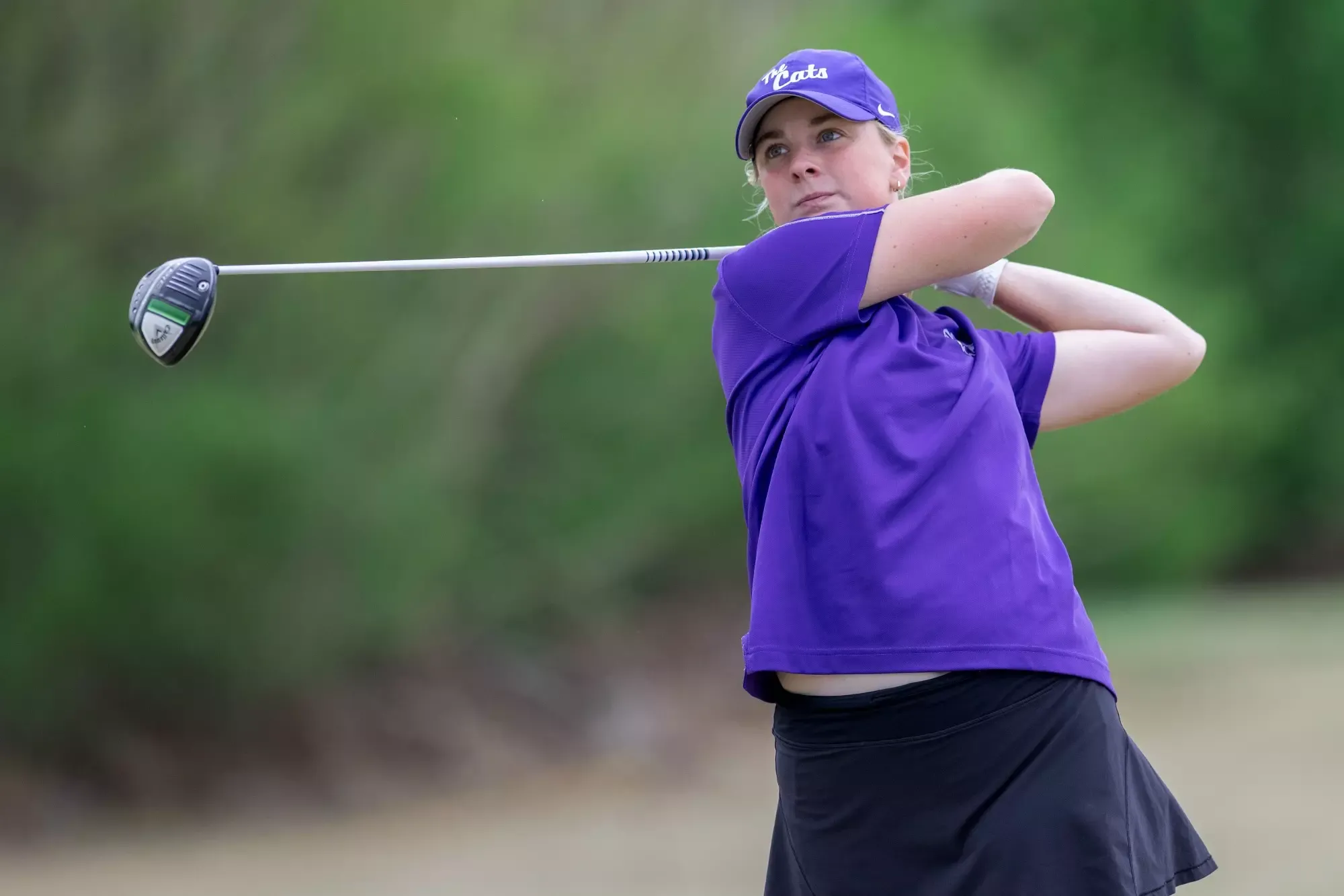 Freshman Annalee Caveney during Monday's first round at the 2025 Mimosa Hills Intercollegiate in Morganton, N.C.