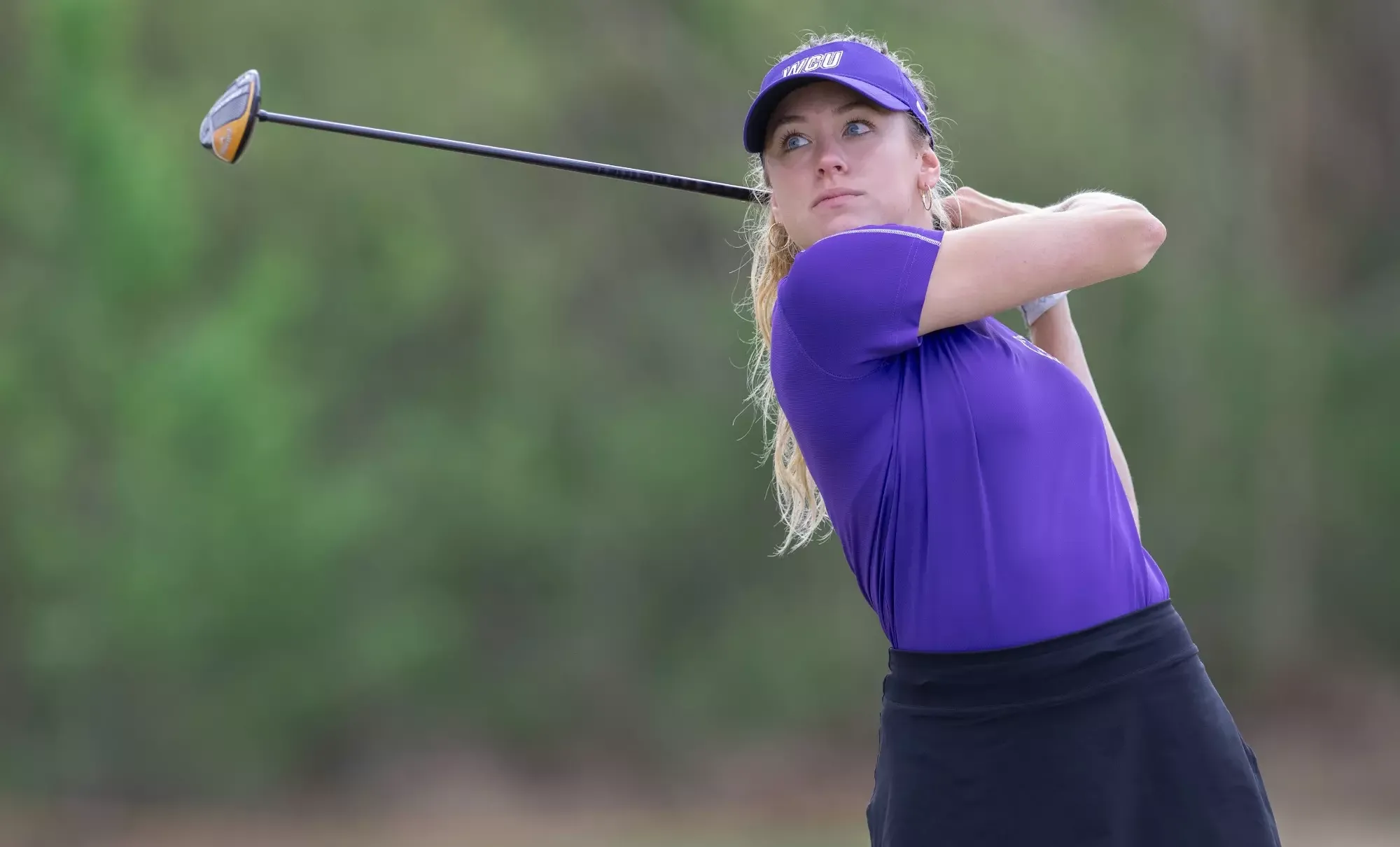 Junior Sadler Miller during Monday's first round at the 2025 Mimosa Hills Intercollegiate in Morganton, N.C.