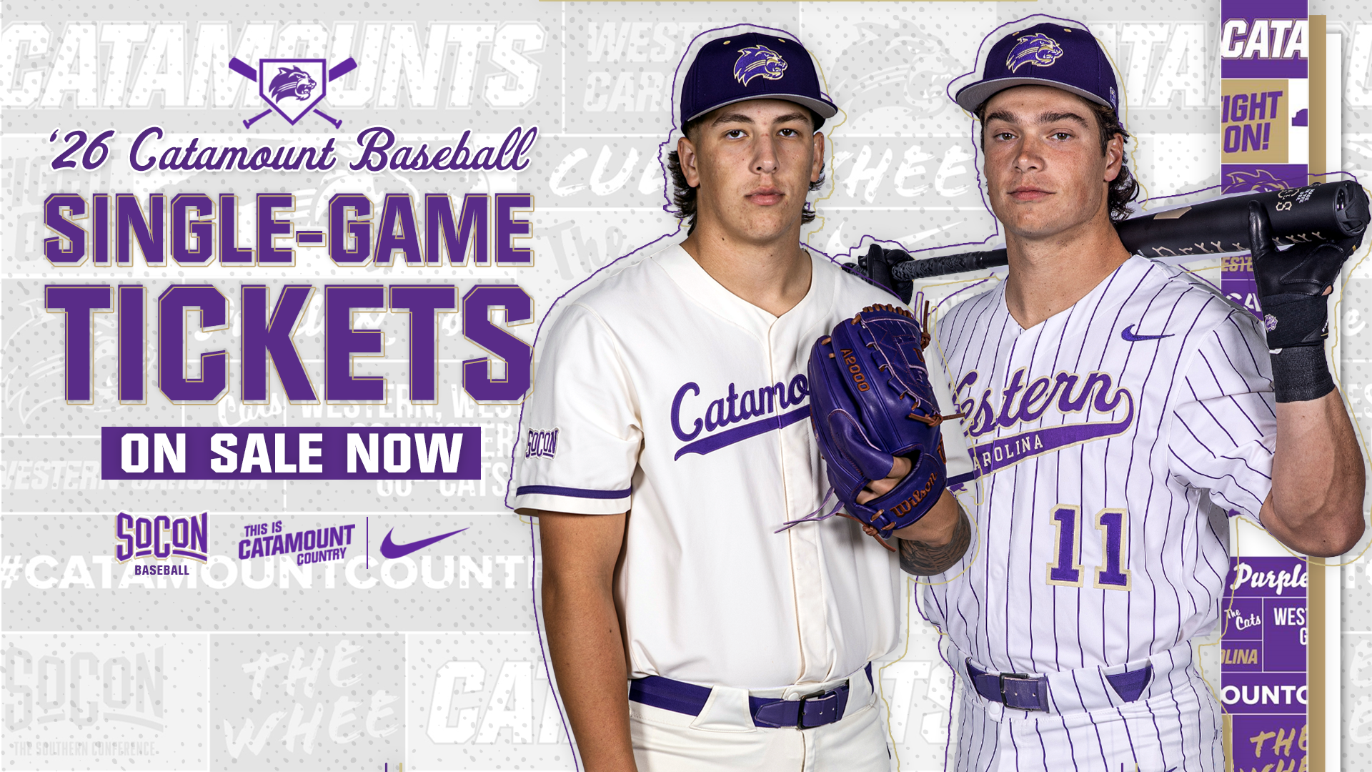 2026 - WCU Baseball - Single-Game Tickets On Sale - FRONT