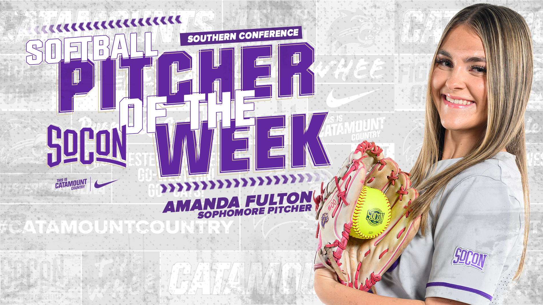 Softball Pitcher of the Week Amanda Fulton - FRONT 