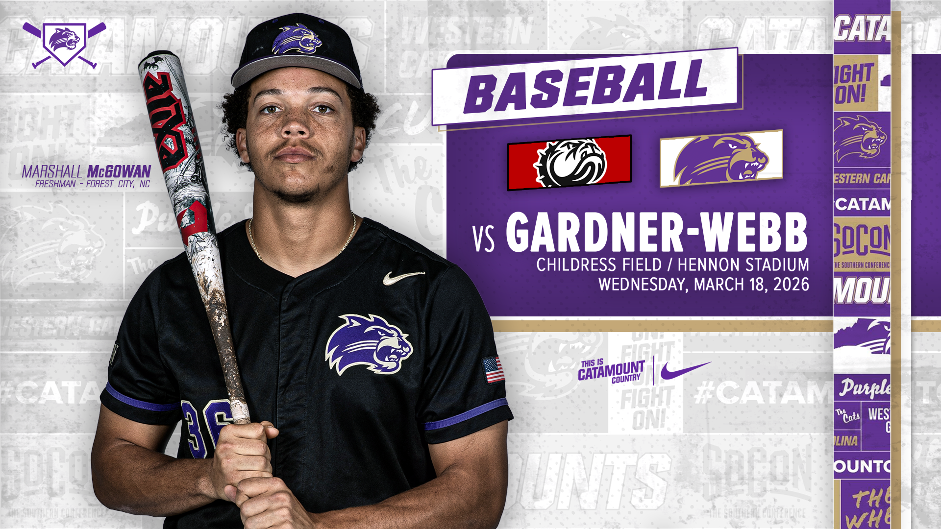 2026 - BASE - vs. Gardner-Webb - FRONT