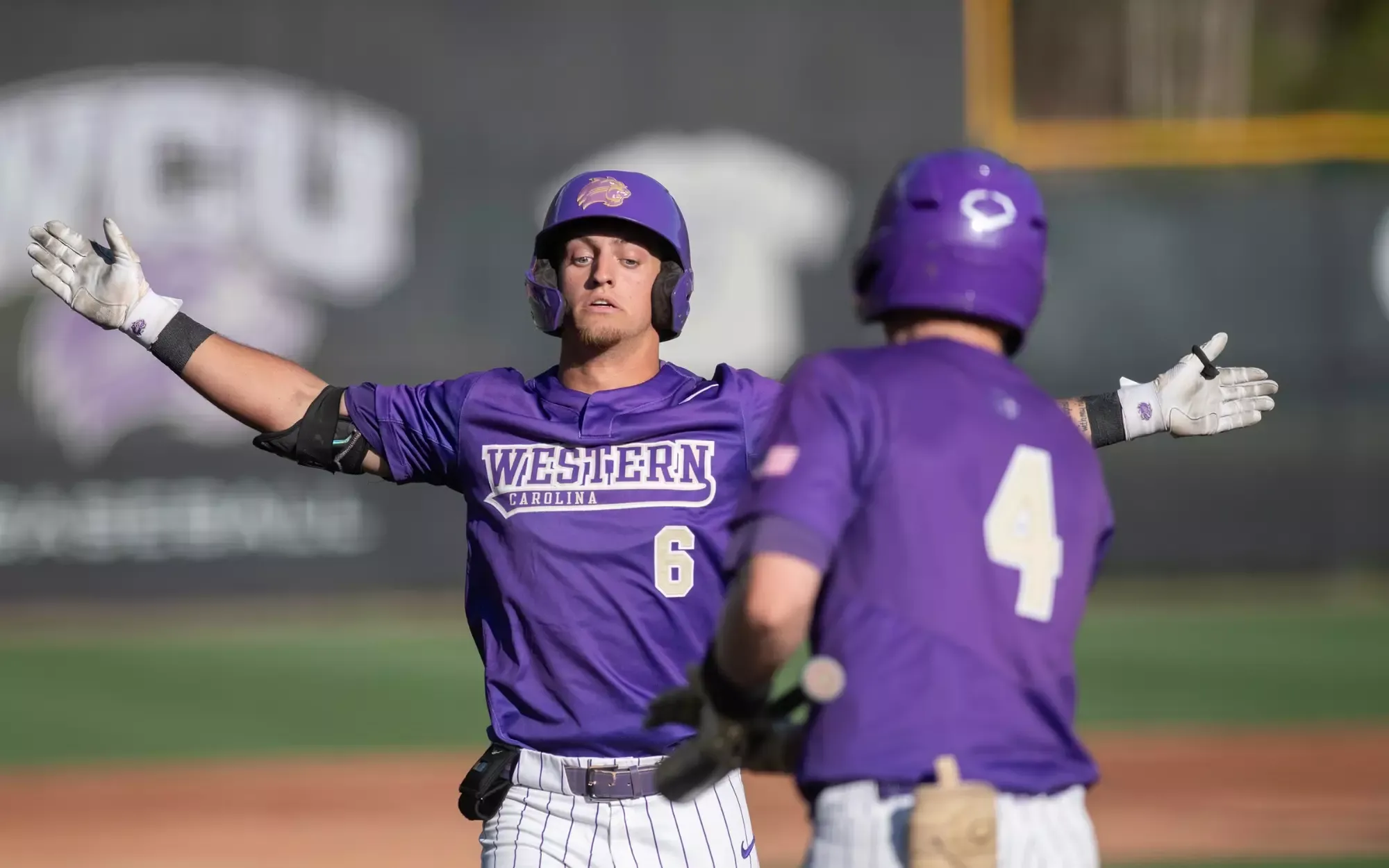 Trey Spees celebrates his third-inning solo home run in Tuesday's win over Appalachian State.
