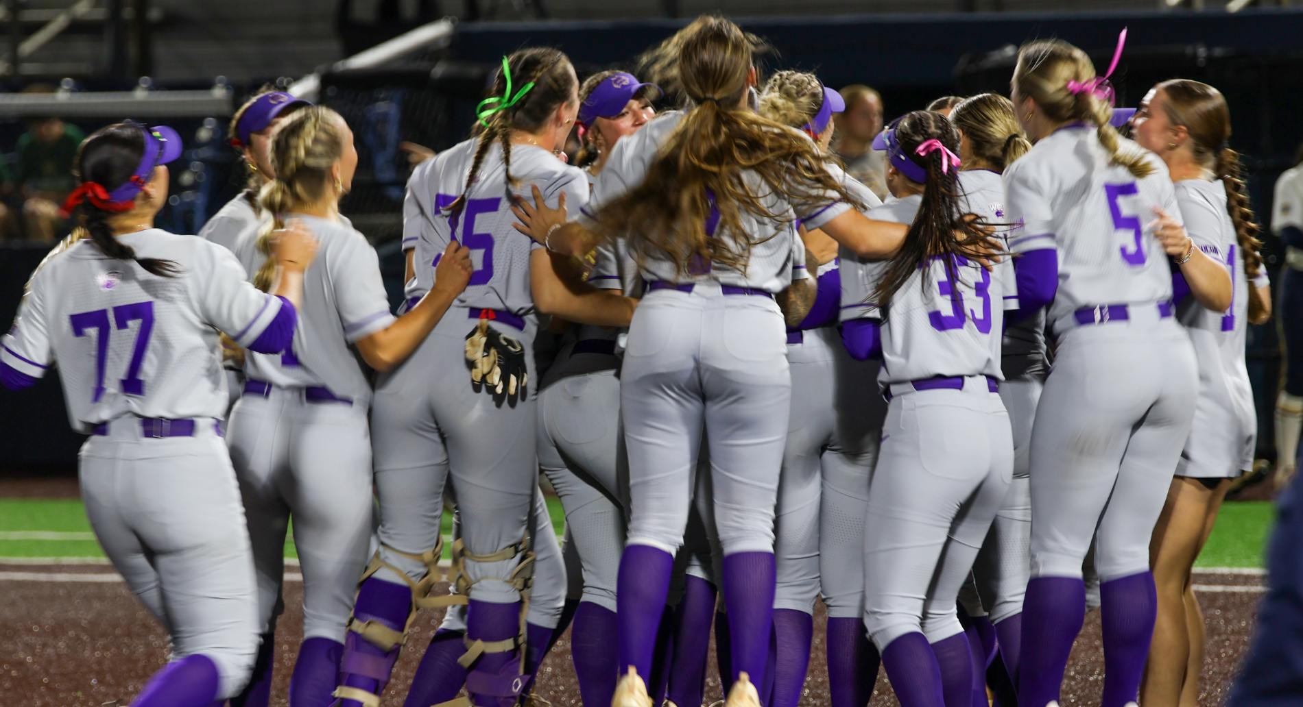 Team Celebration during Thursday's opening round victory with ETSU at Frost Stadium in Chattanooga, Tenn.