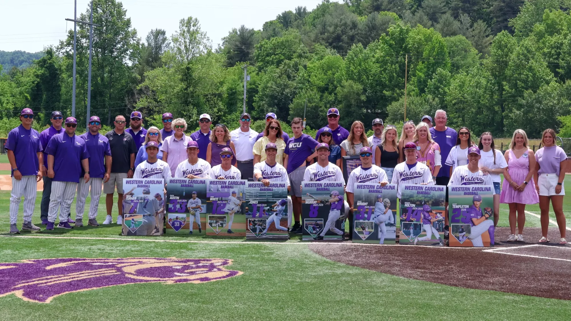 2026 Baseball Seniors Honored before first pitch of Saturday regular season finale against UNCG in a 7-2 win for WCU