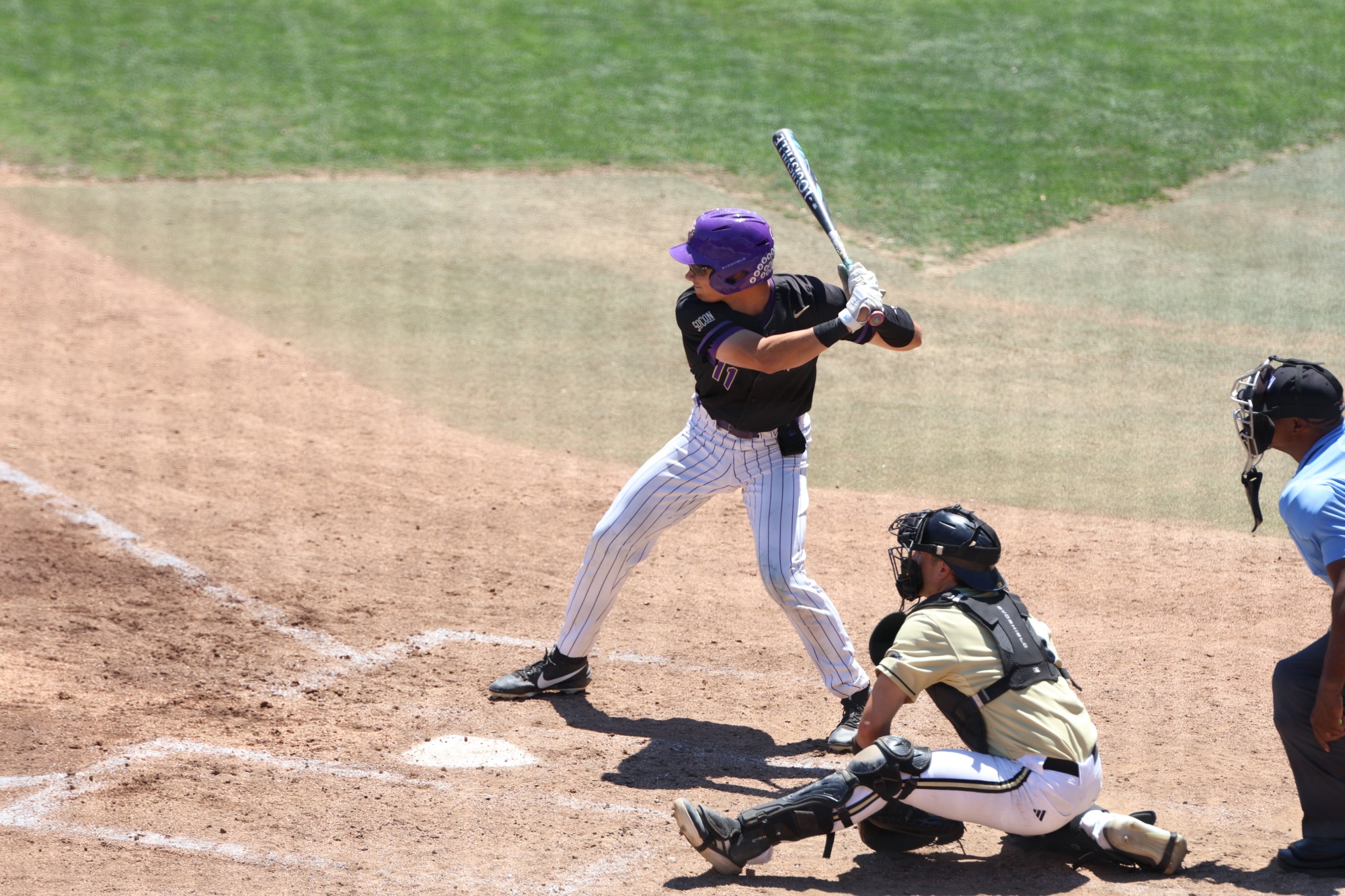 Cole Jones hit a solo home run in the second inning to get the Catamounts on the scoreboard in the second inning.