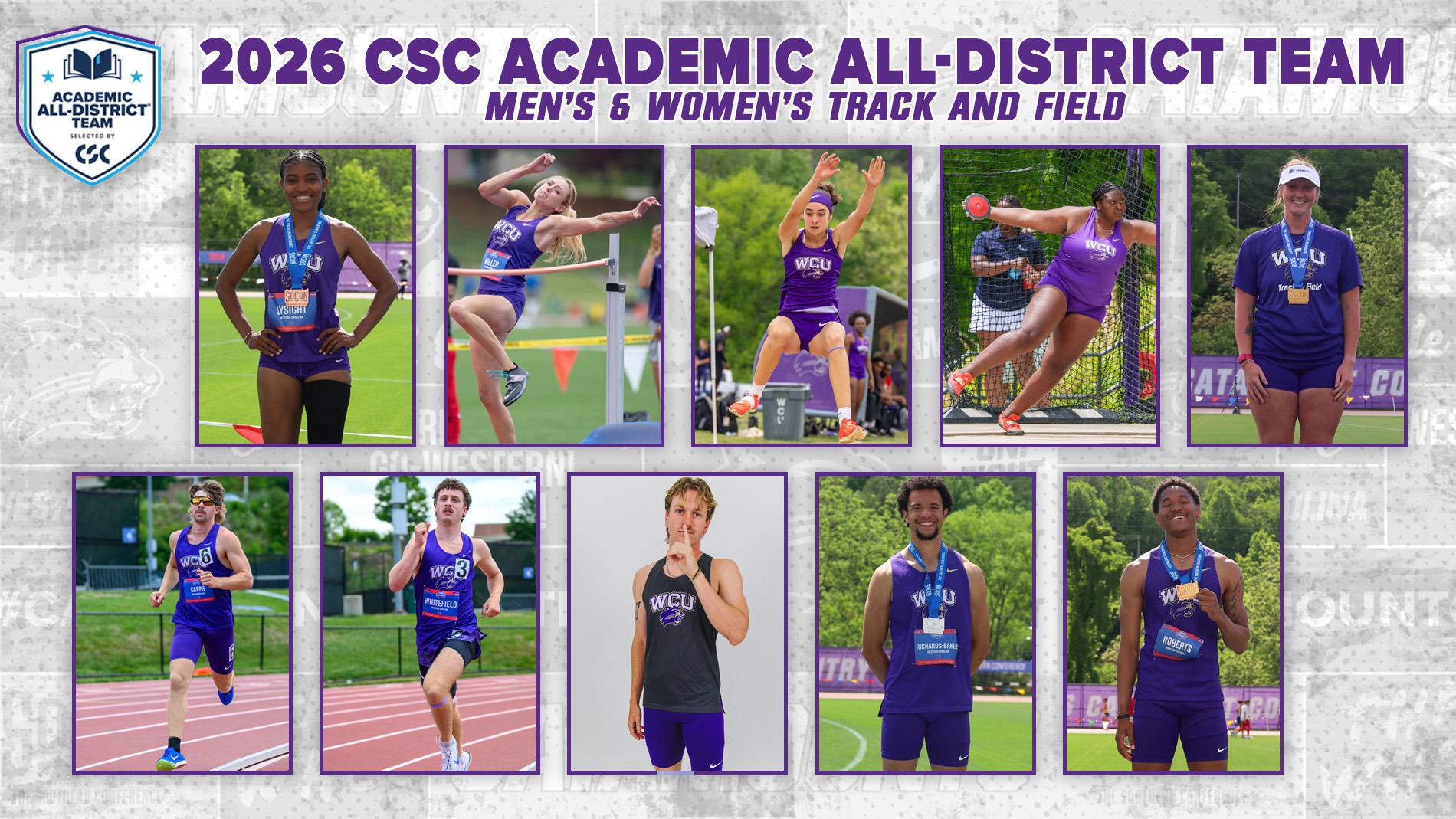T&F CSC Academic All-District 2026 FRONT