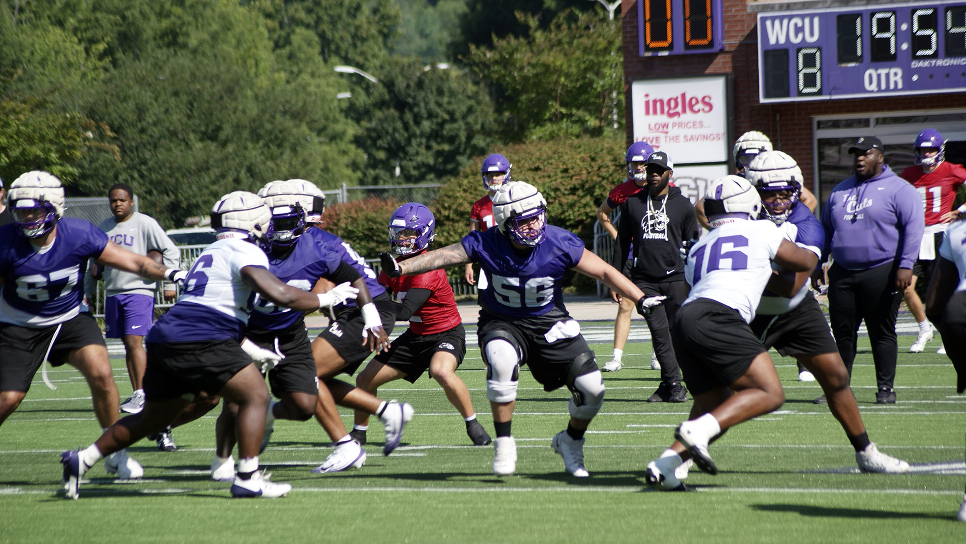 Photos from Thursday's first preseason practice for the Catamounts on Bob Waters Field at E.J. Whitmire Stadium in #CatamountCountry.