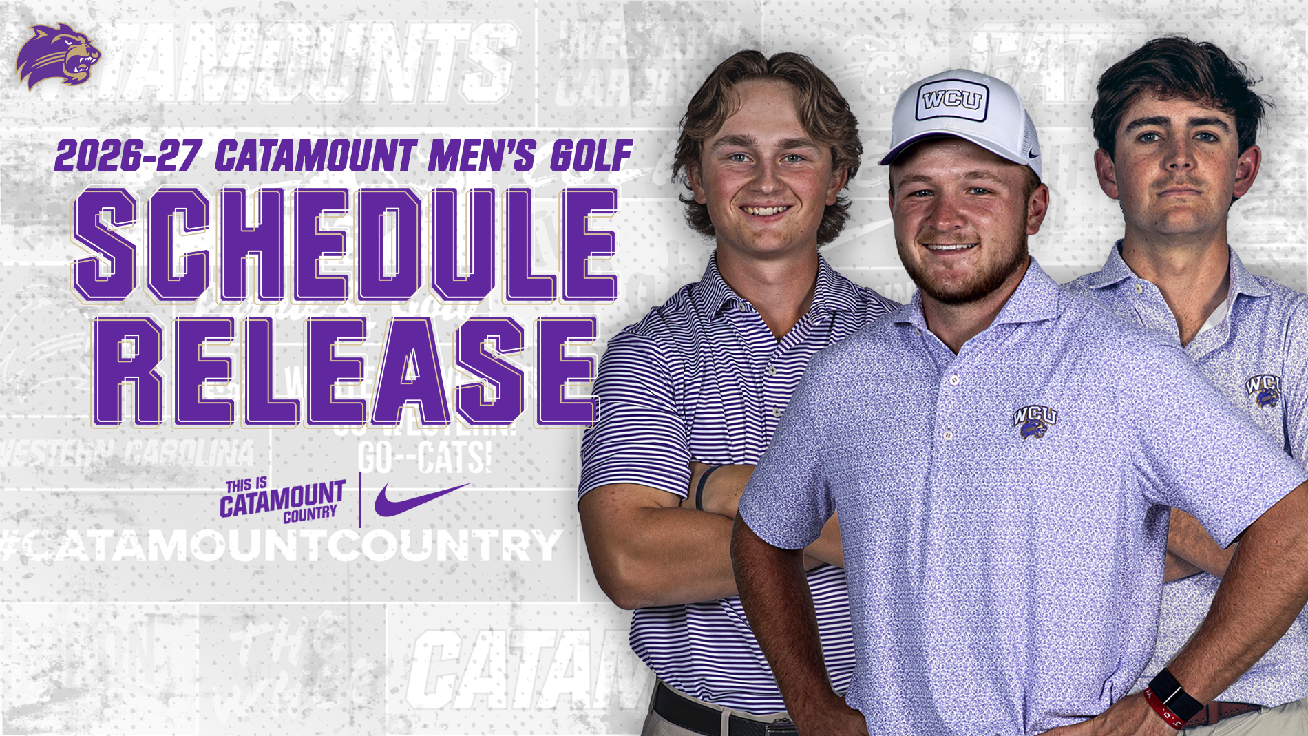 2026-27 Catamount Men's Golf Schedule Release - FRONT