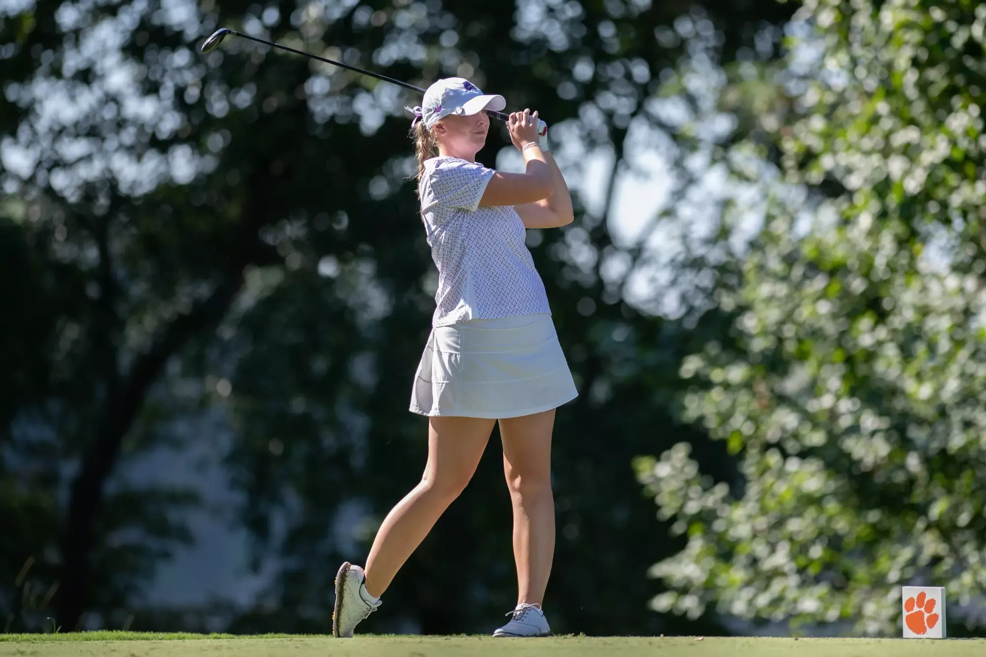 Junior Annalee Caveney during Monday's season-opening Tiger Classic.