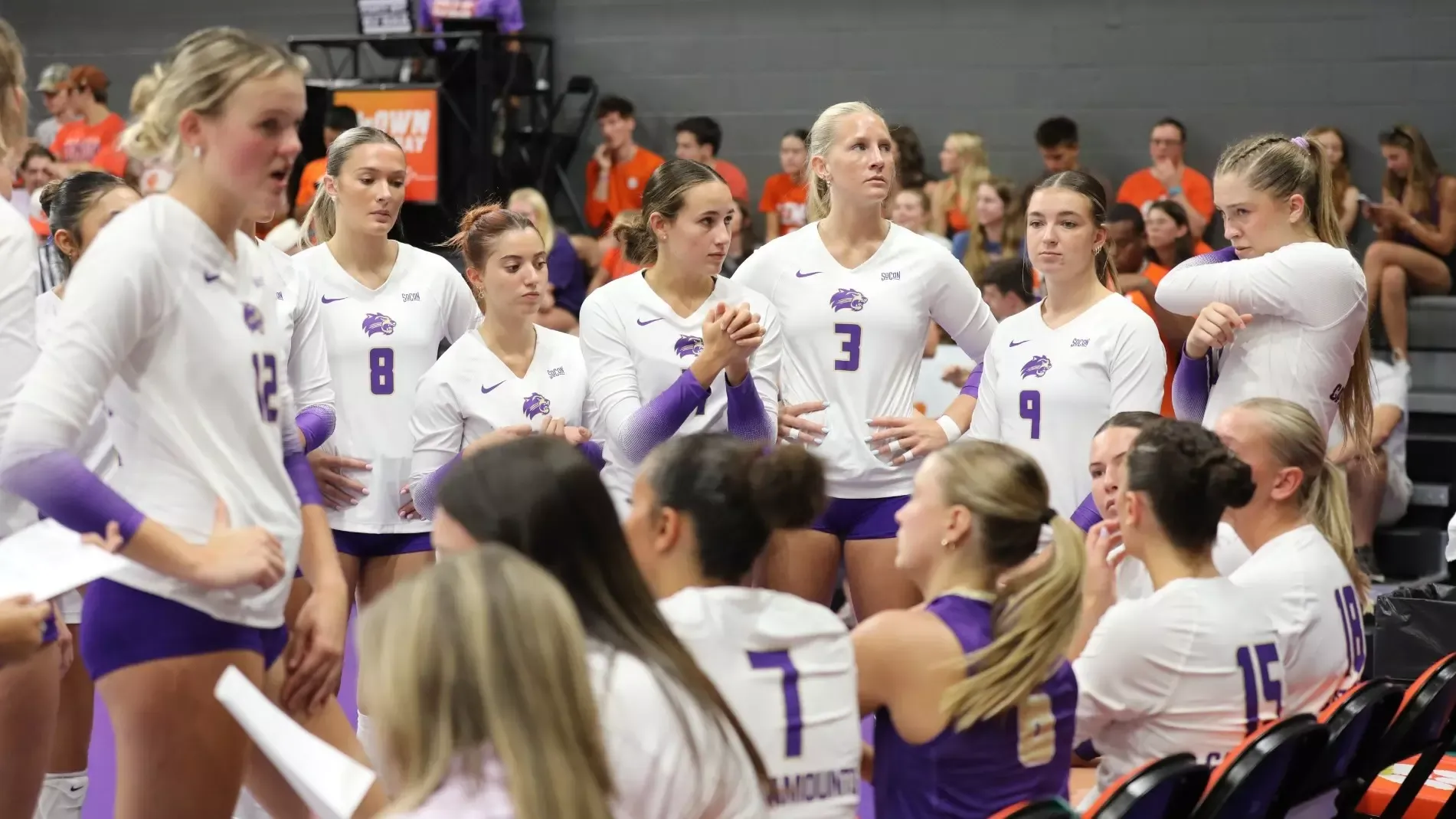 Team Huddle at Clemson 