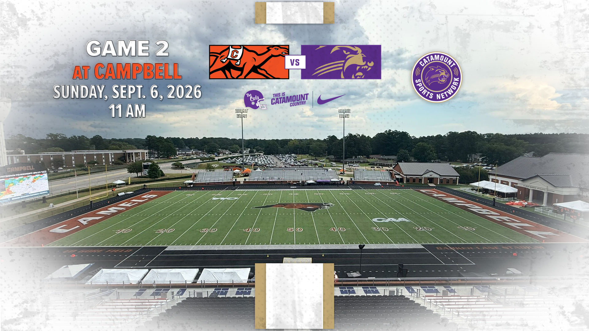 Western Carolina at Campbell - Sunday Reschedule - FRONT