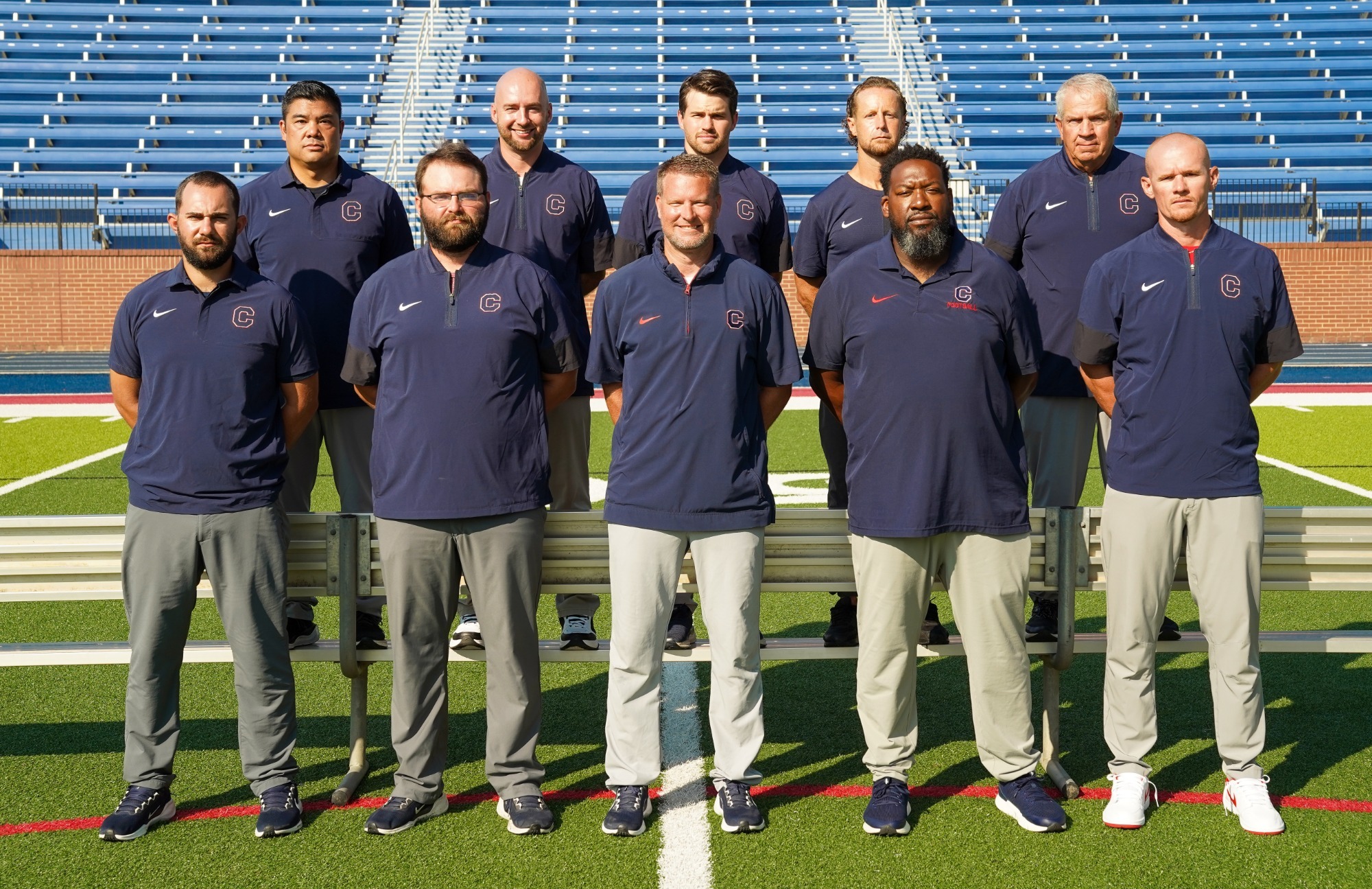 Photo of the 2025 Catawba College football coaching staff