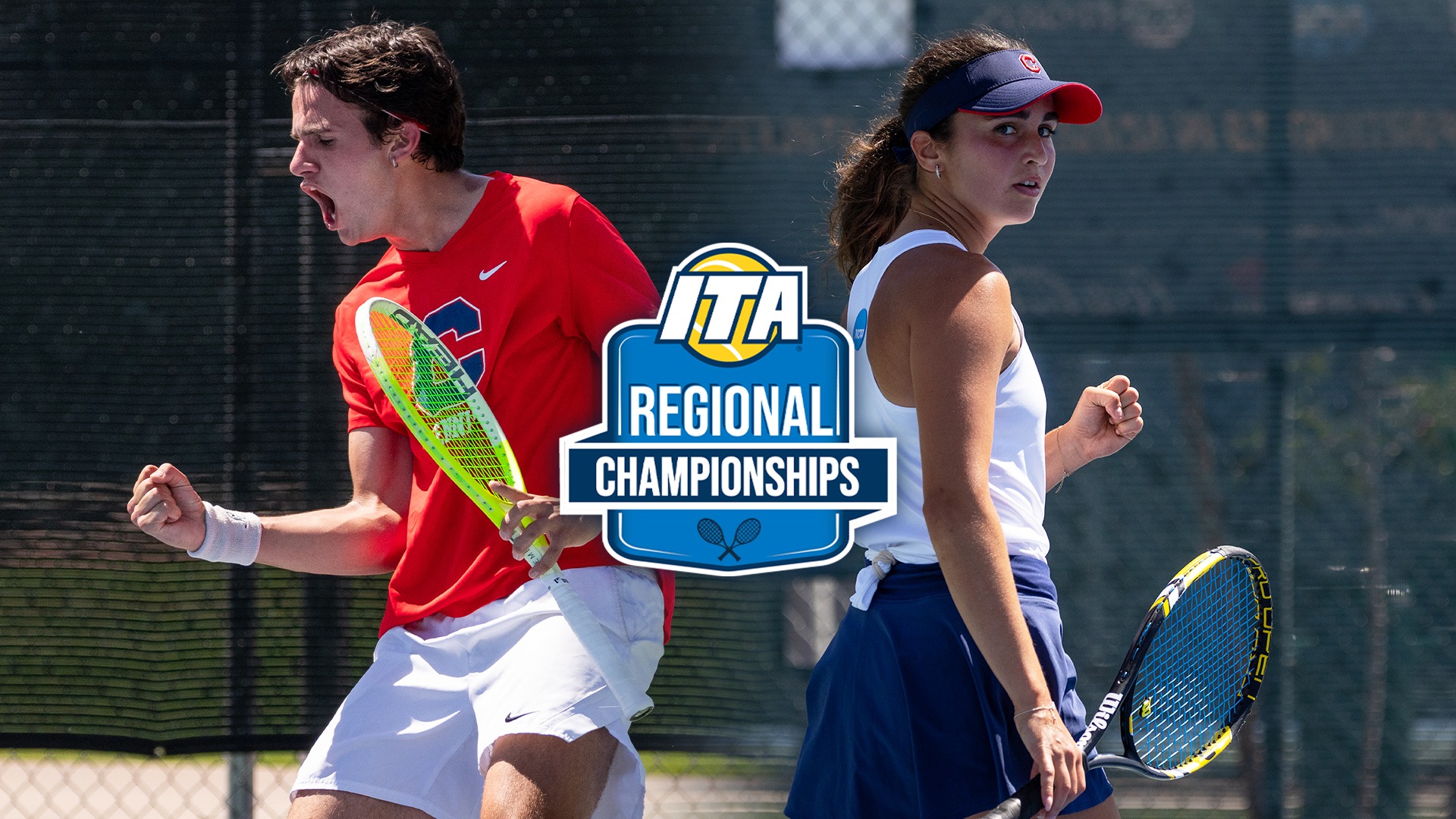 Graphic featuring Luca Bergonzi and Katya Kldiashvili for the ITA Regional Championships