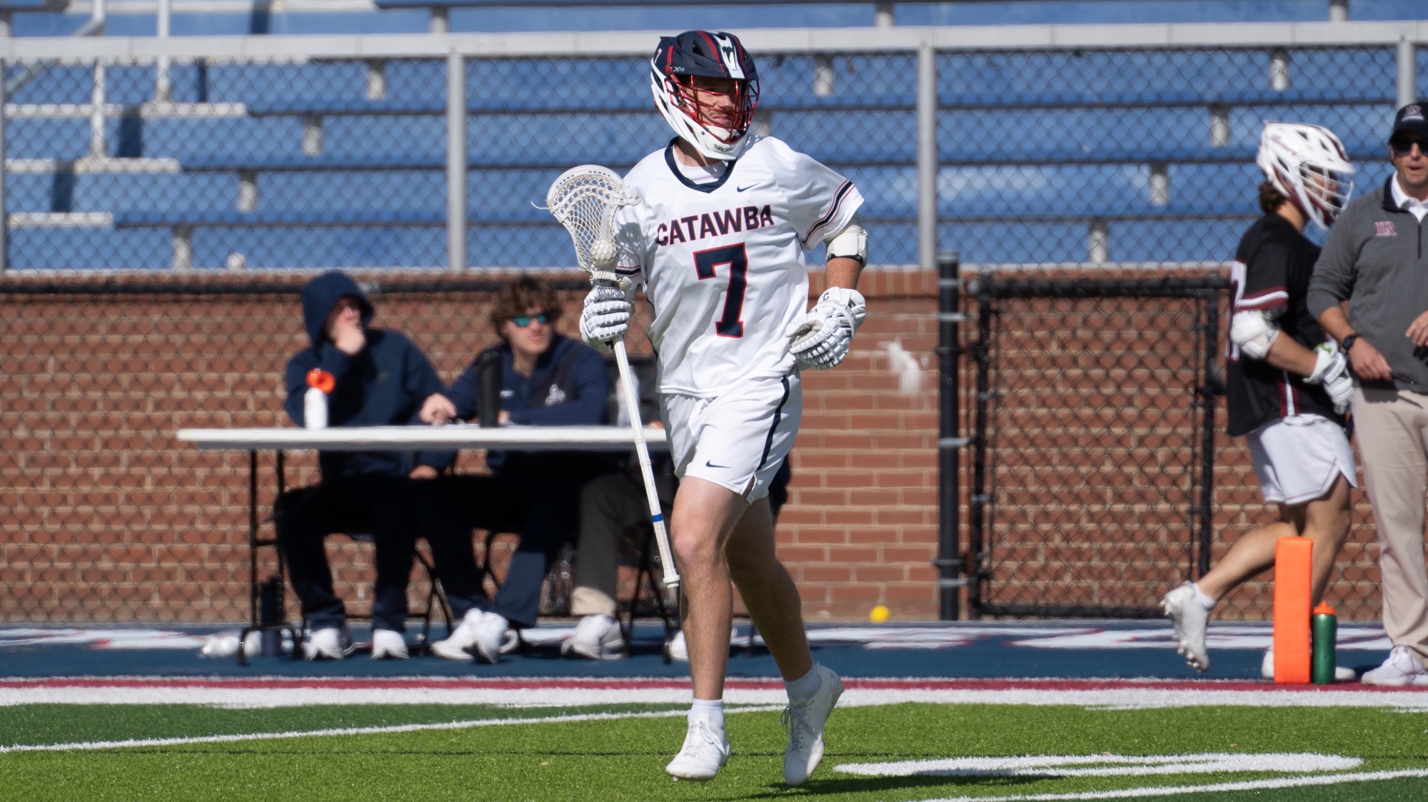 Boston Rehrer setting up the offense against Lenoir-Rhyne